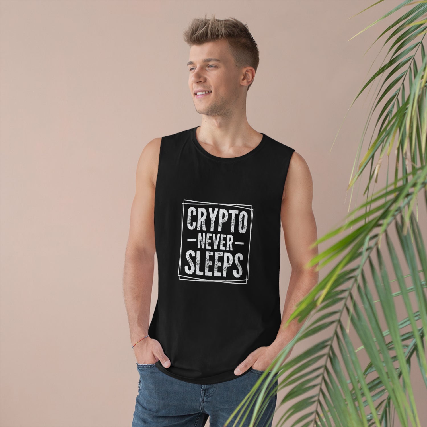 Muscle T-Shirt - Crypto Never Sleeps