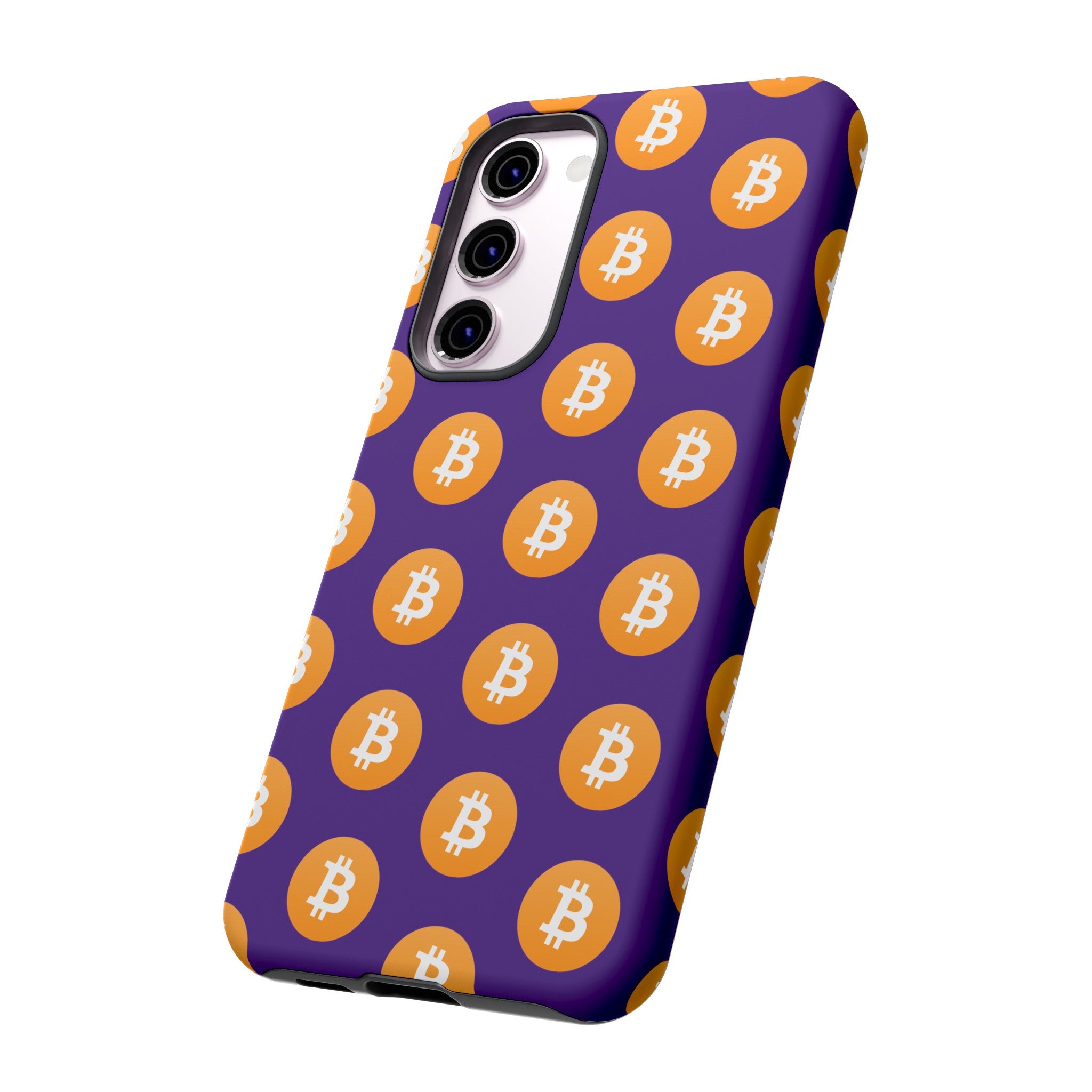 Phone Tough Cases - Bitcoin Purple Background