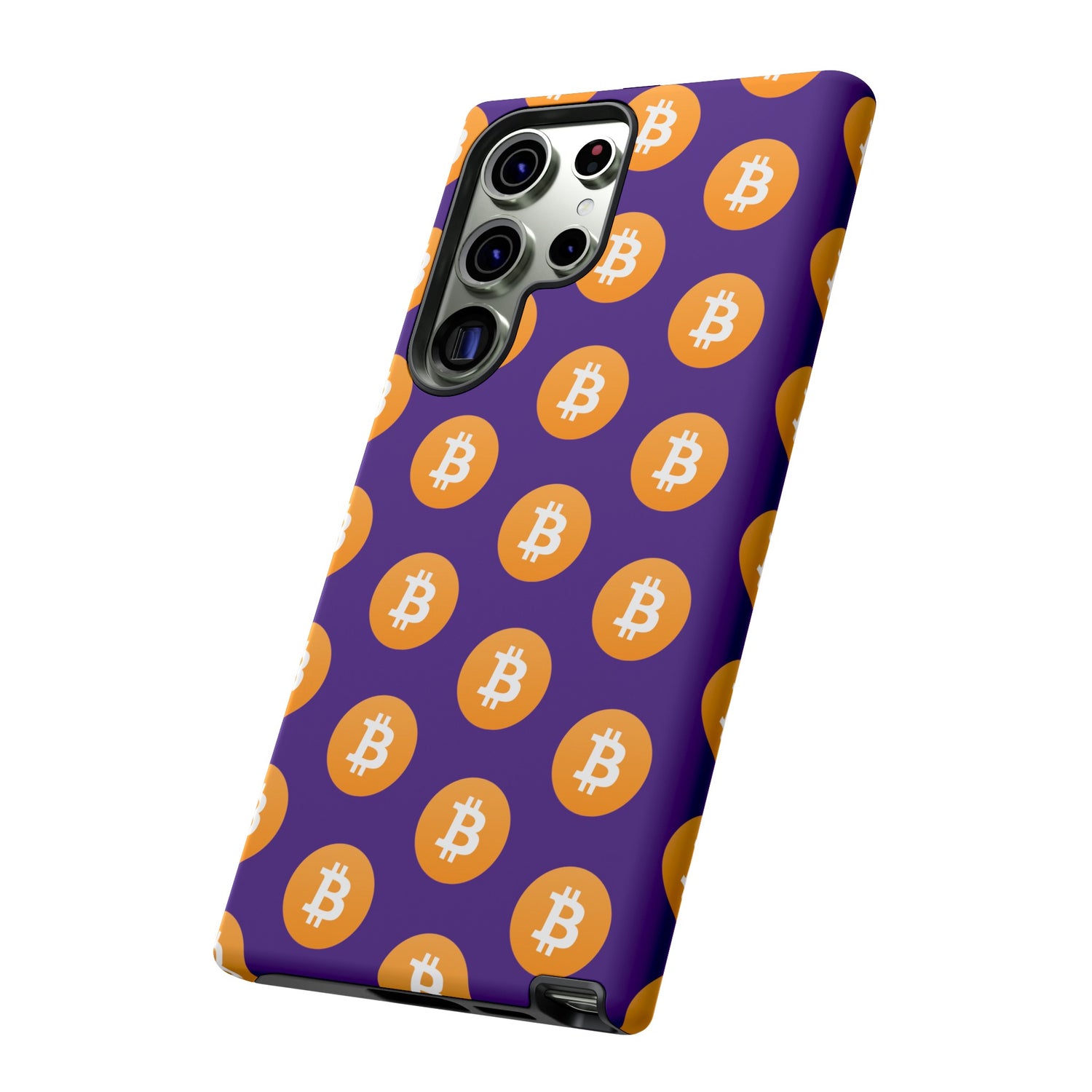 Phone Tough Cases - Bitcoin Purple Background