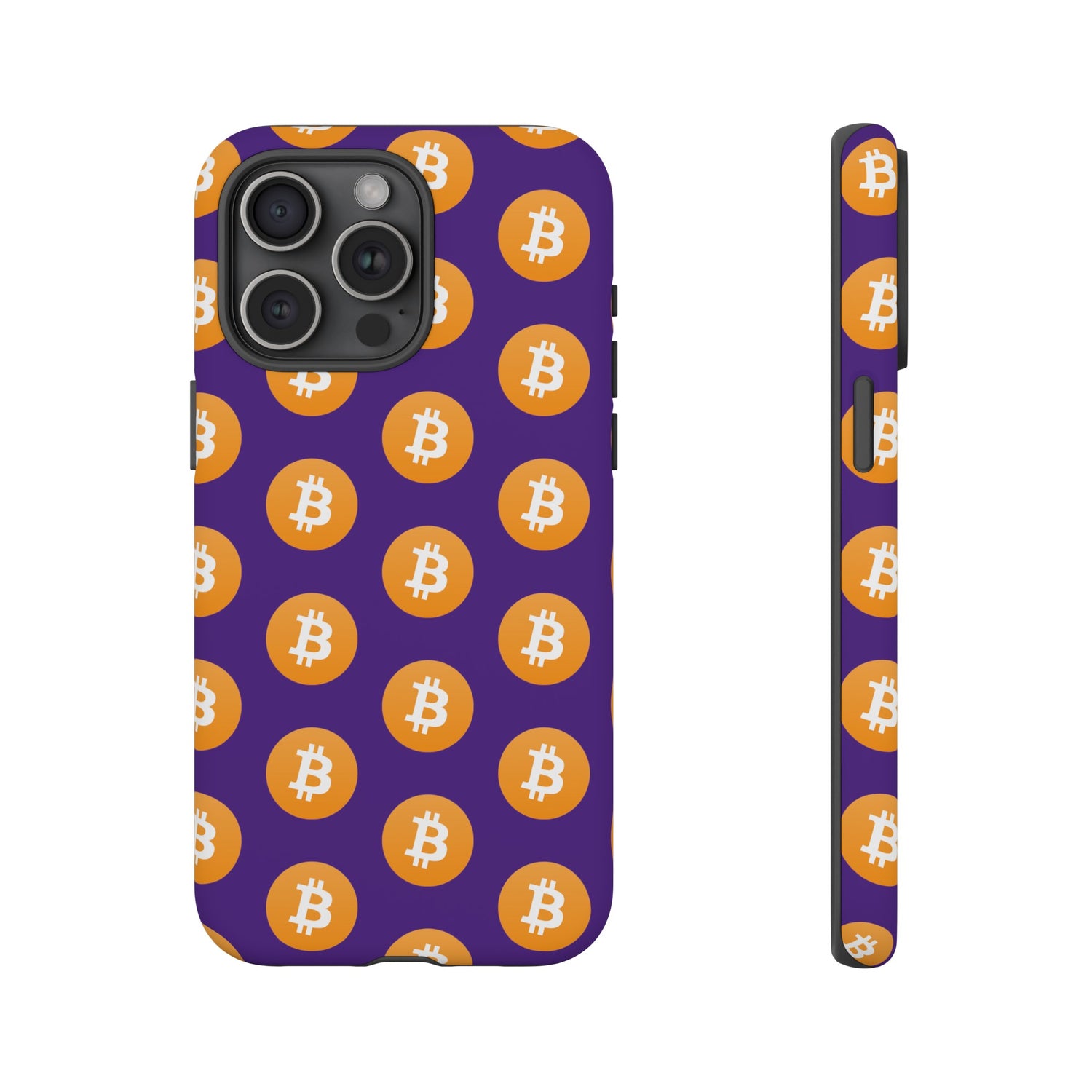 Phone Tough Cases - Bitcoin Purple Background