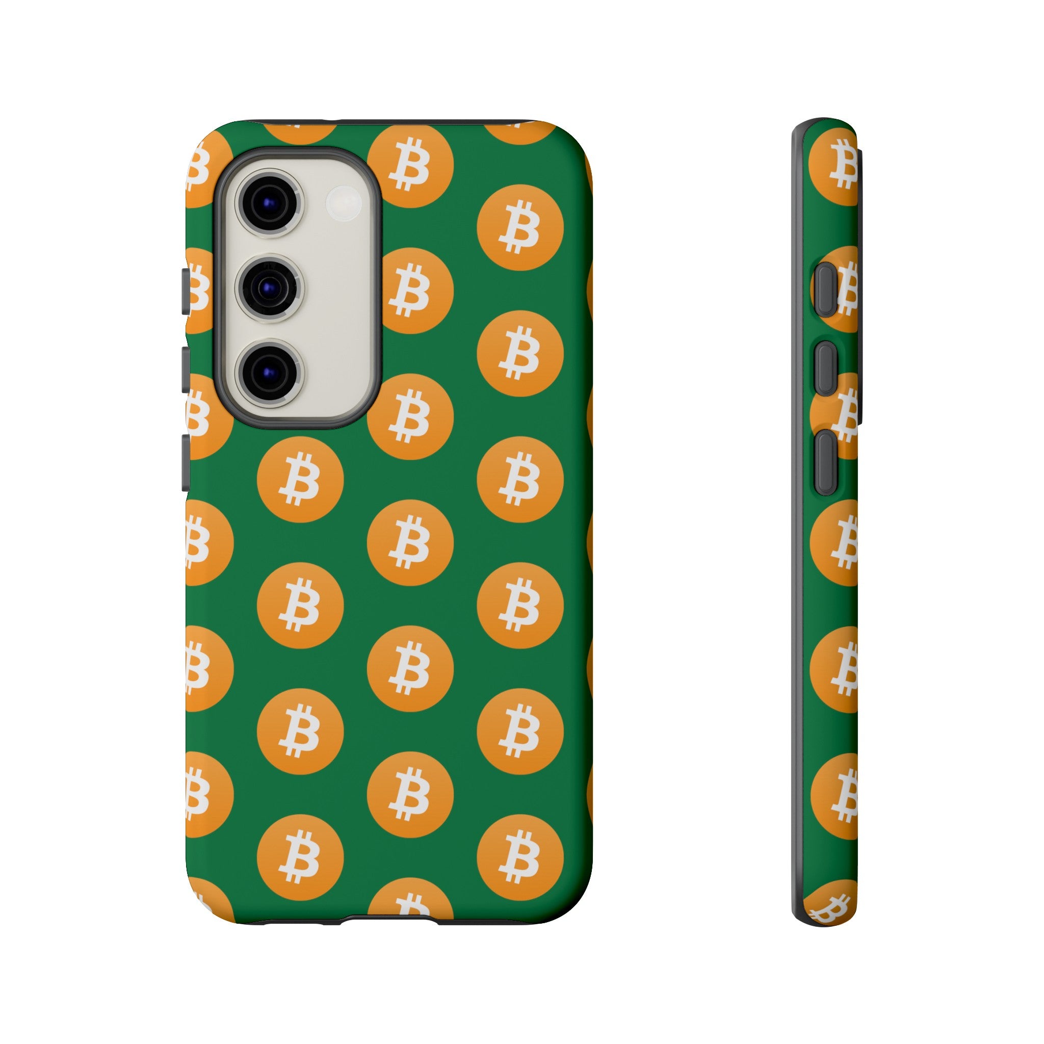 Phone Tough Case - Bitcoin Green Background