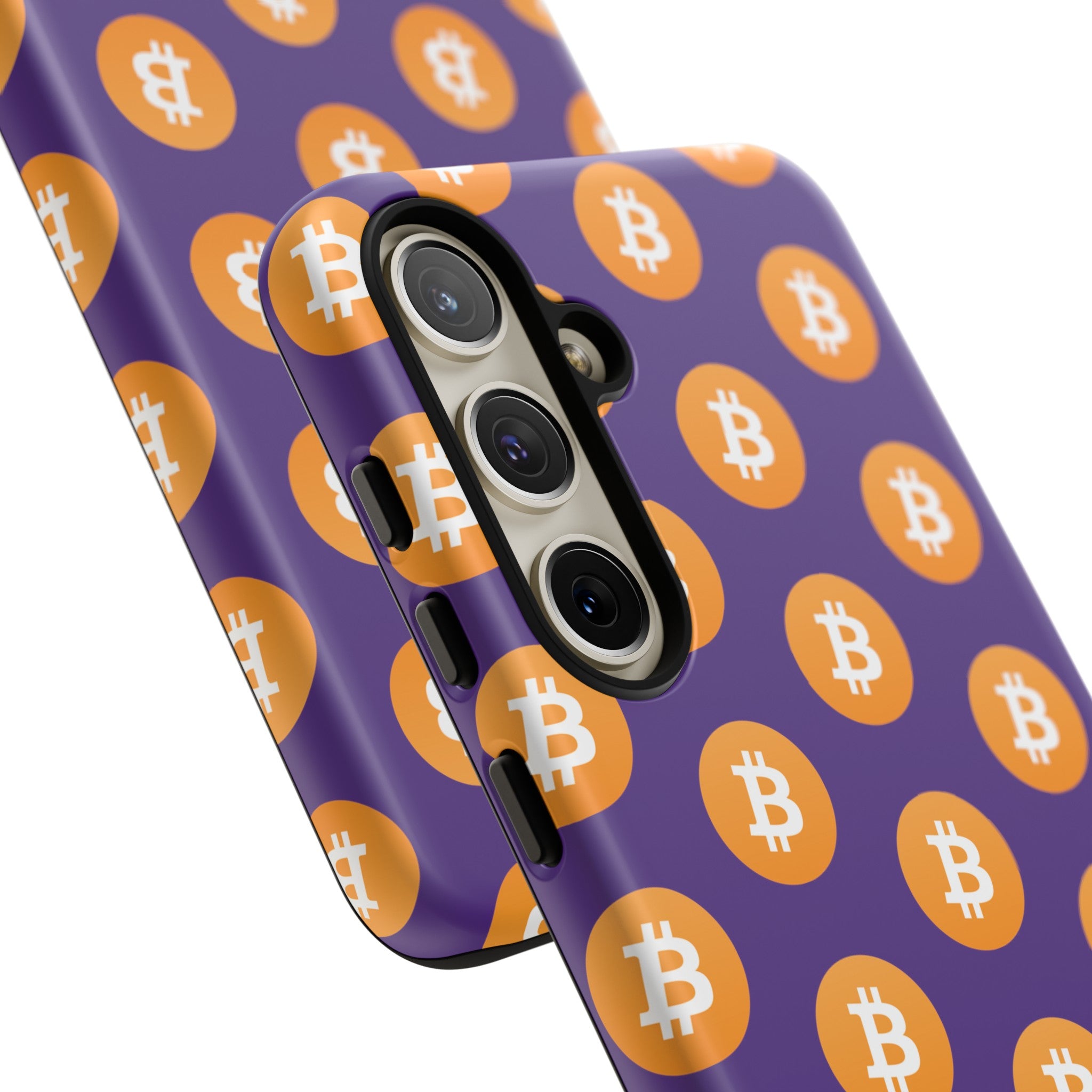 Phone Tough Cases - Bitcoin Purple Background