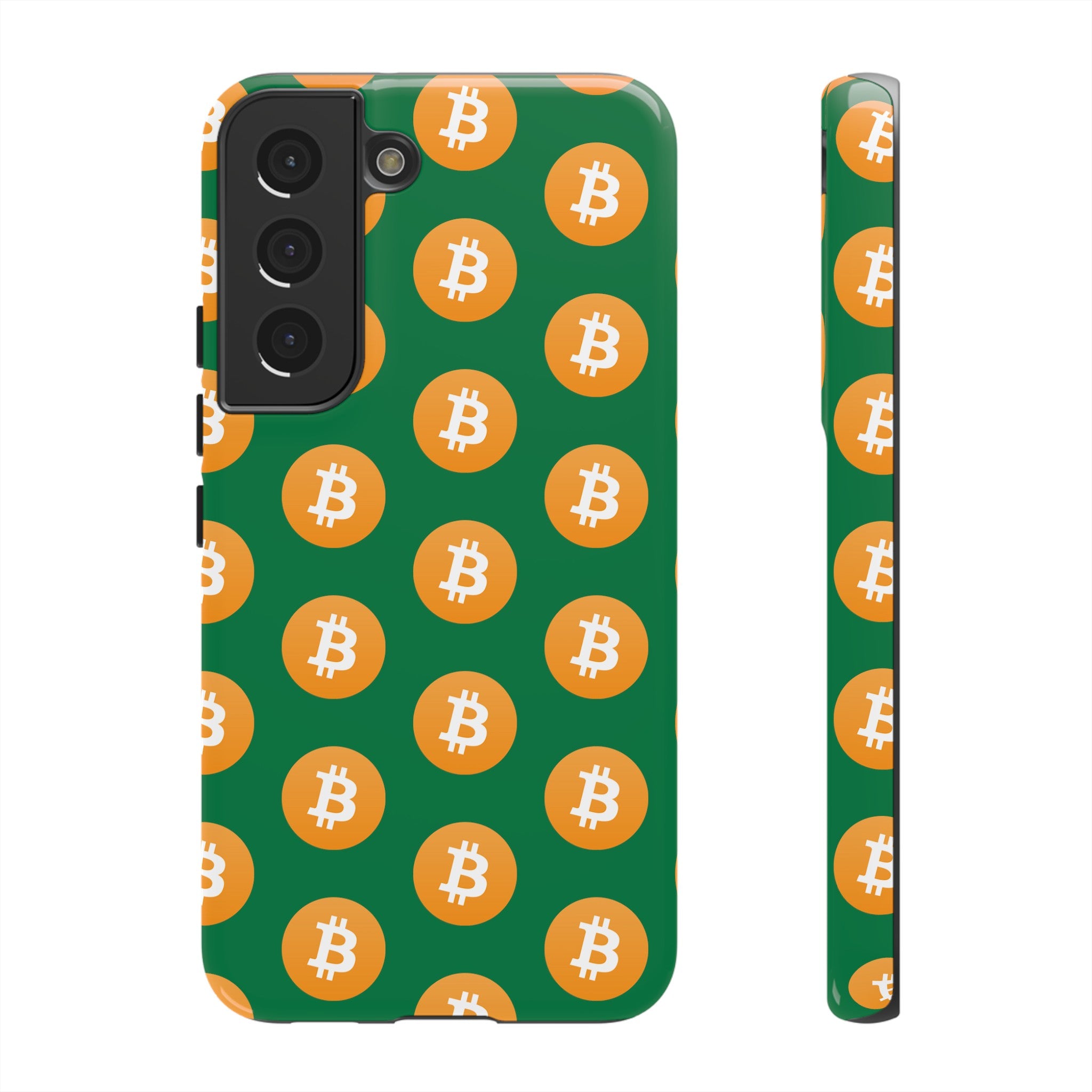 Phone Tough Case - Bitcoin Green Background