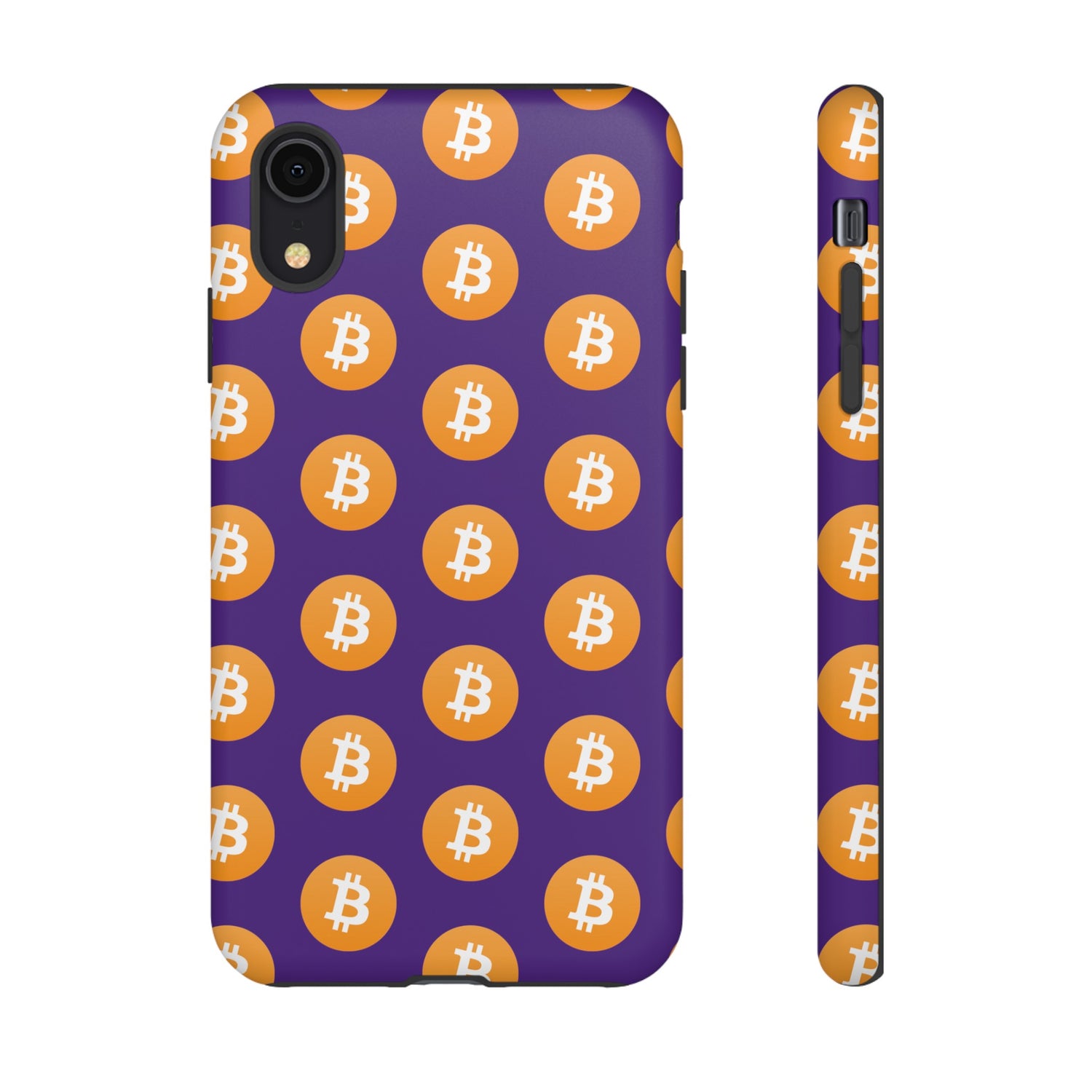 Phone Tough Cases - Bitcoin Purple Background