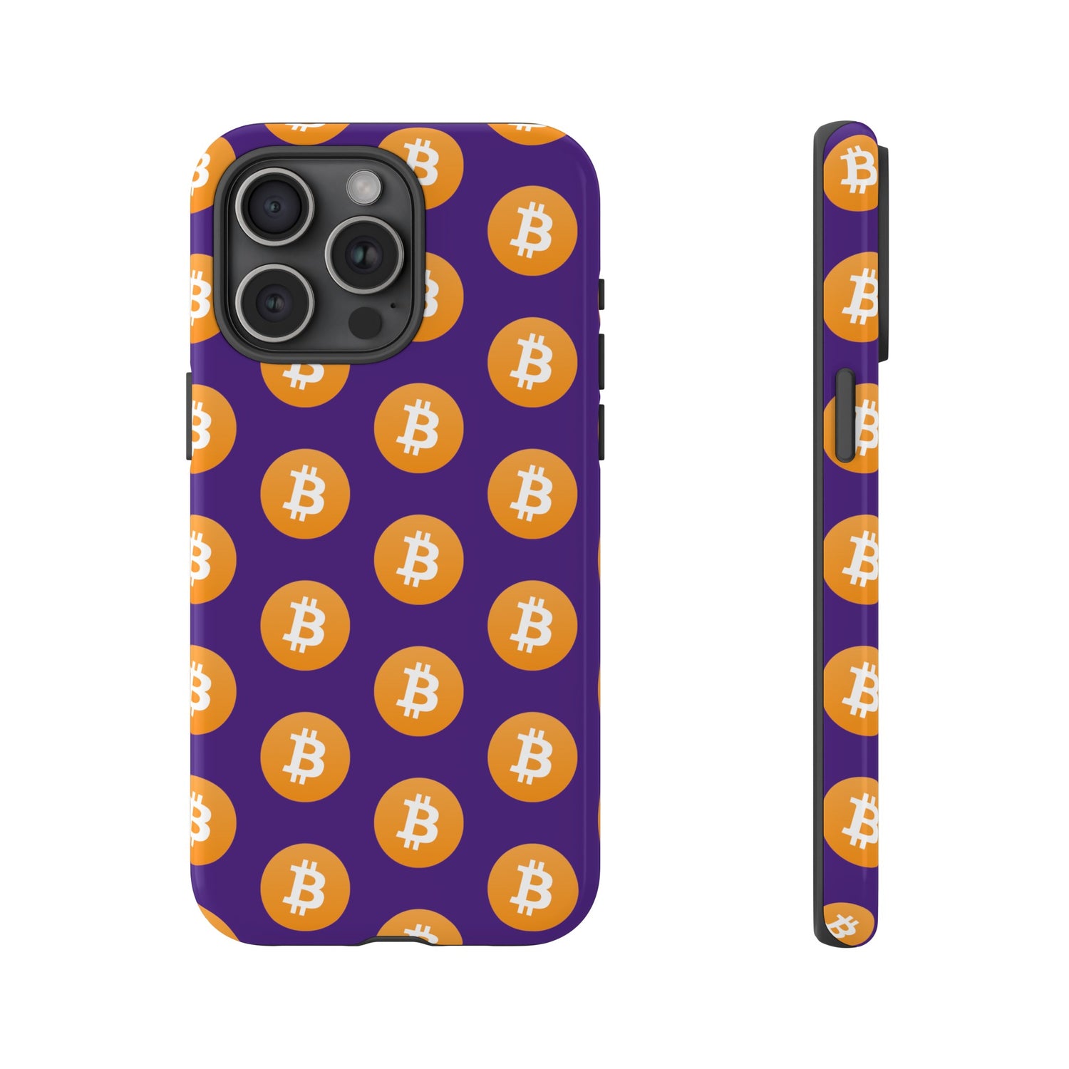 Phone Tough Cases - Bitcoin Purple Background