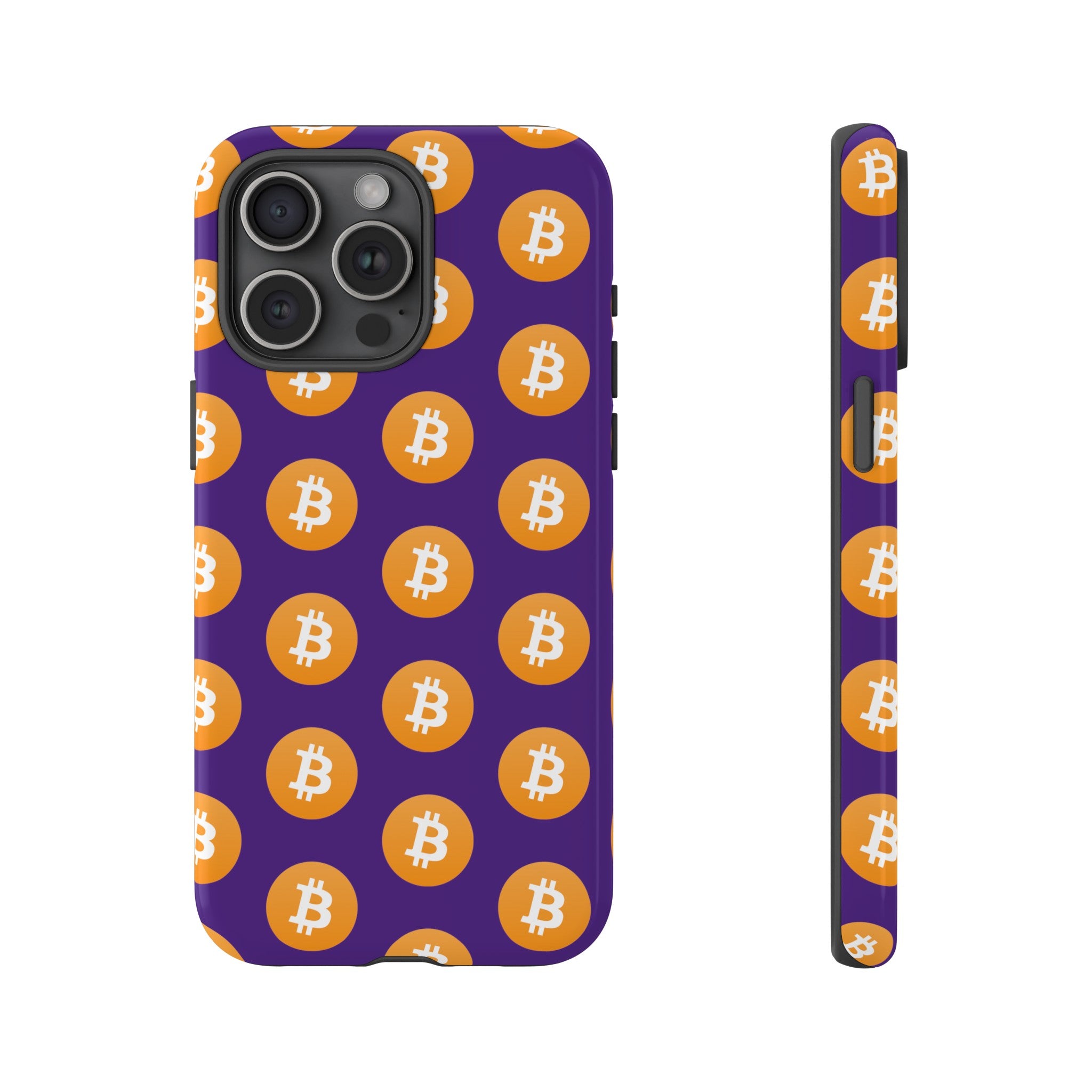 Phone Tough Cases - Bitcoin Purple Background