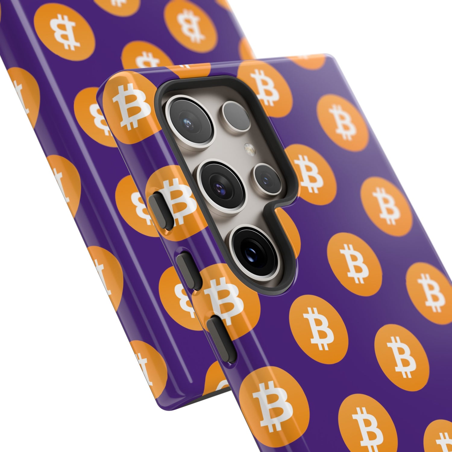 Phone Tough Cases - Bitcoin Purple Background