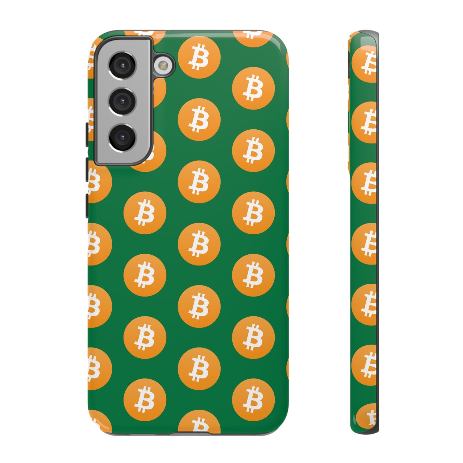Phone Tough Case - Bitcoin Green Background