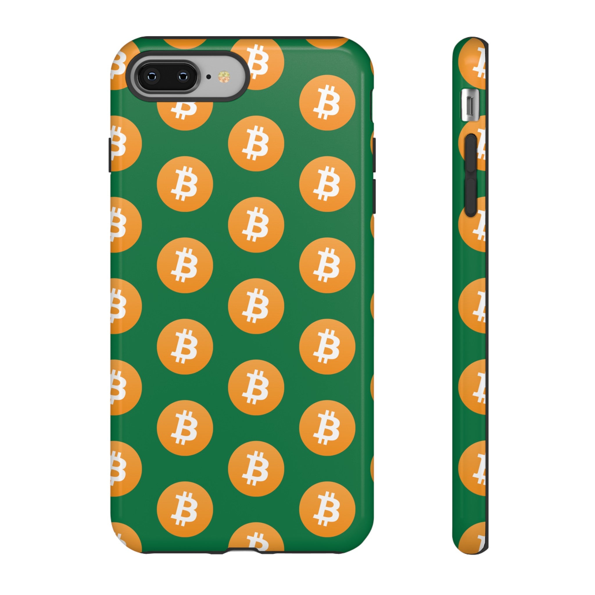 Phone Tough Case - Bitcoin Green Background
