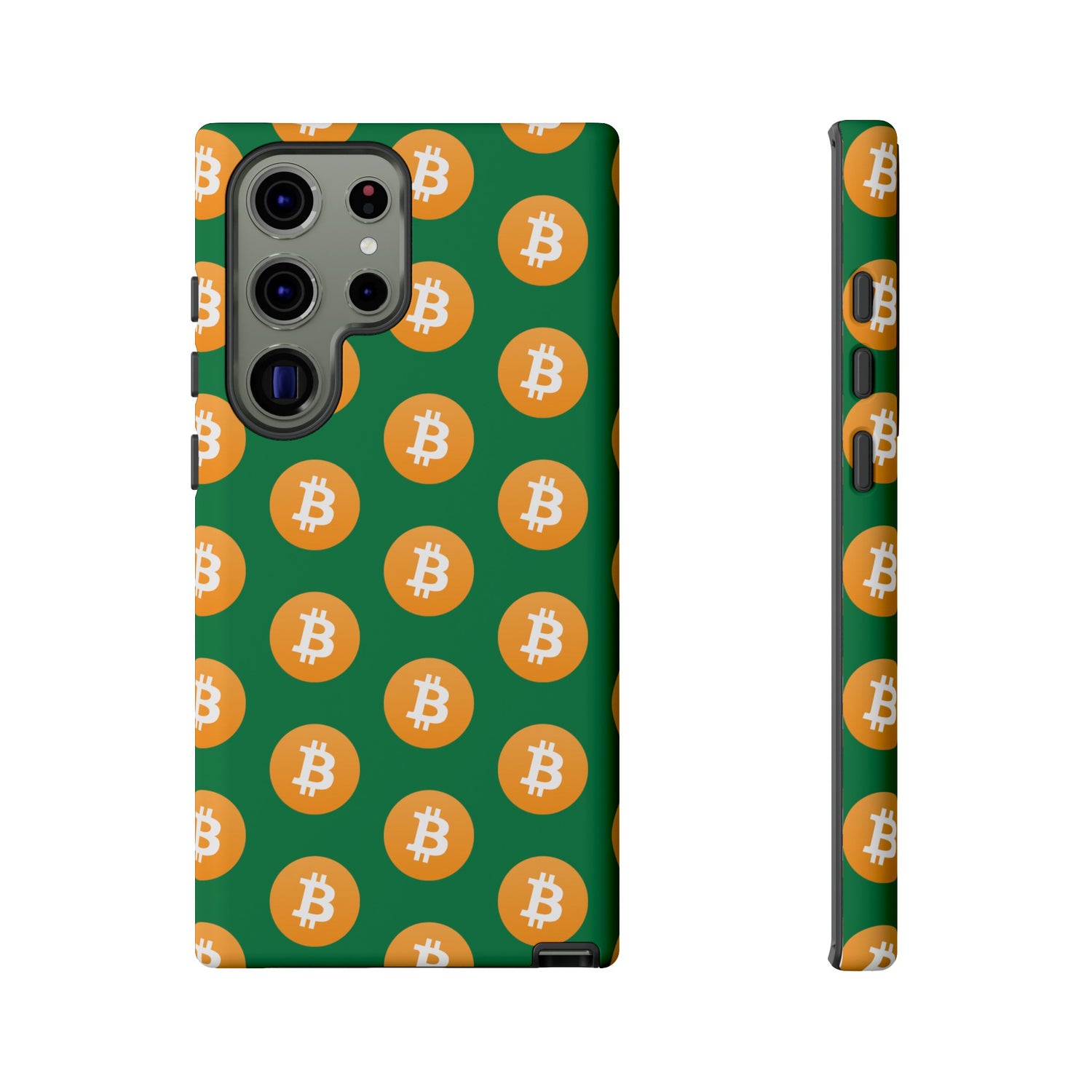 Phone Tough Case - Bitcoin Green Background