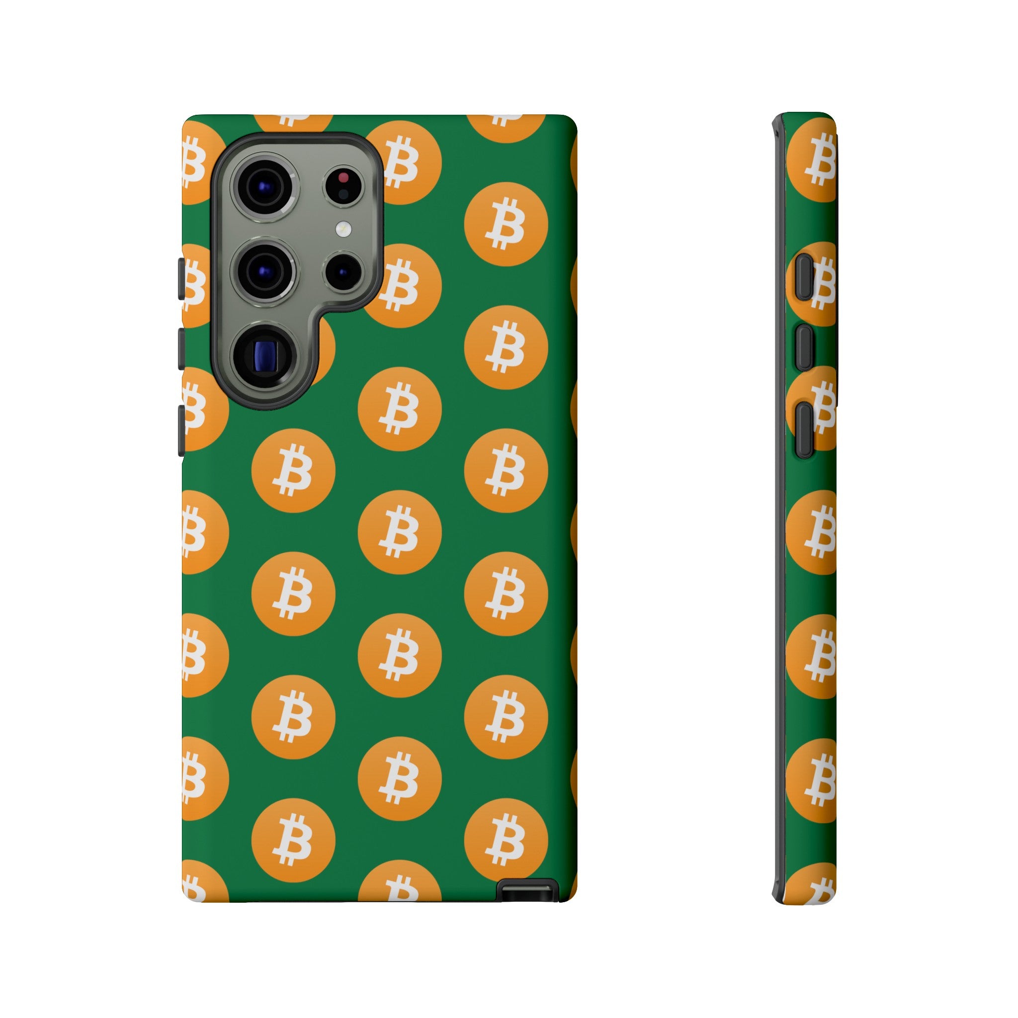 Phone Tough Case - Bitcoin Green Background