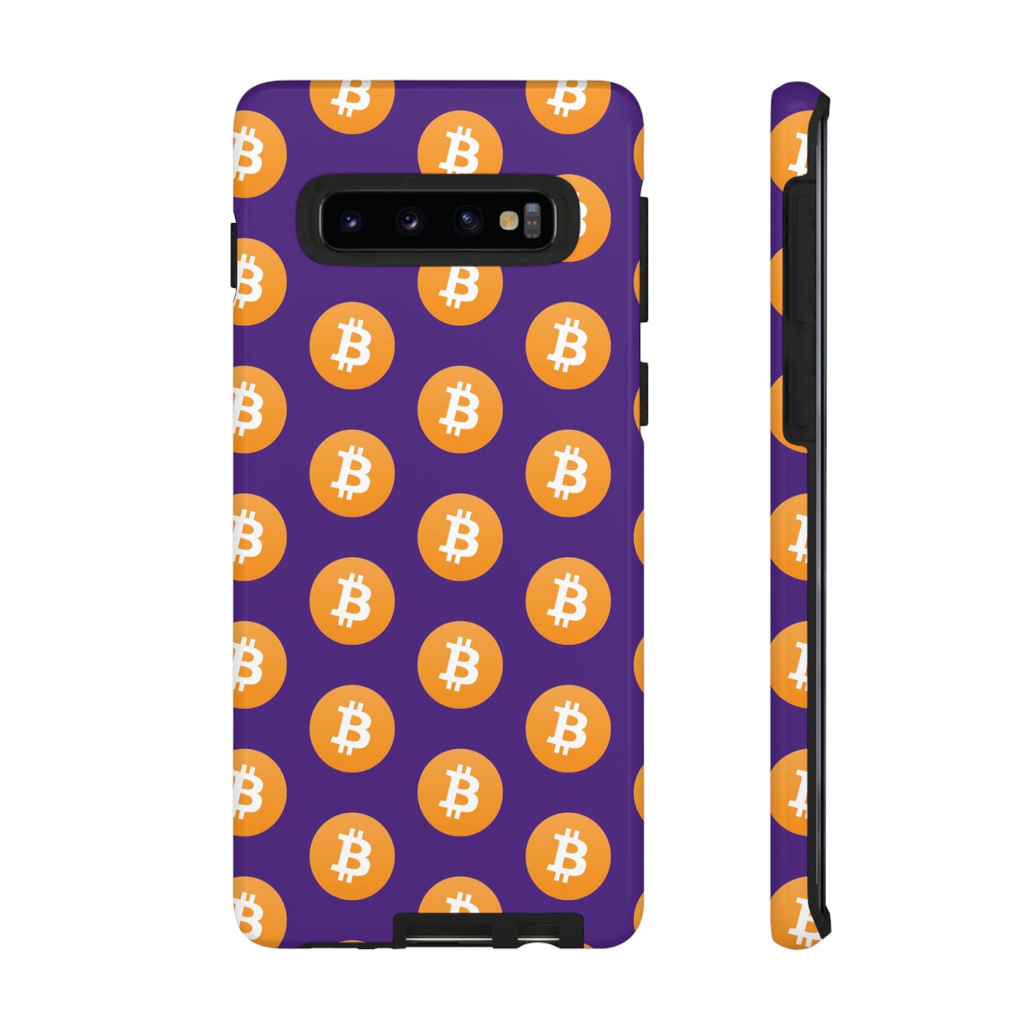Phone Tough Cases - Bitcoin Purple Background