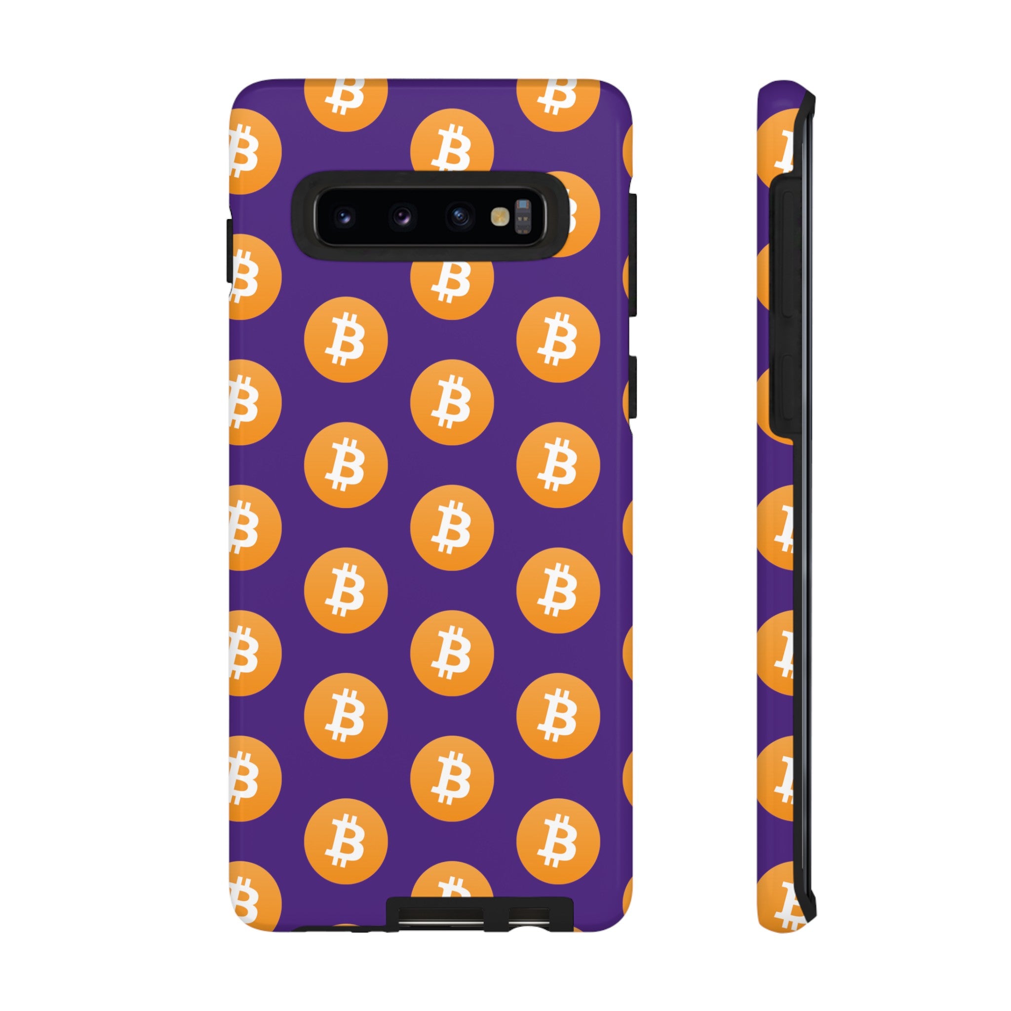 Phone Tough Cases - Bitcoin Purple Background