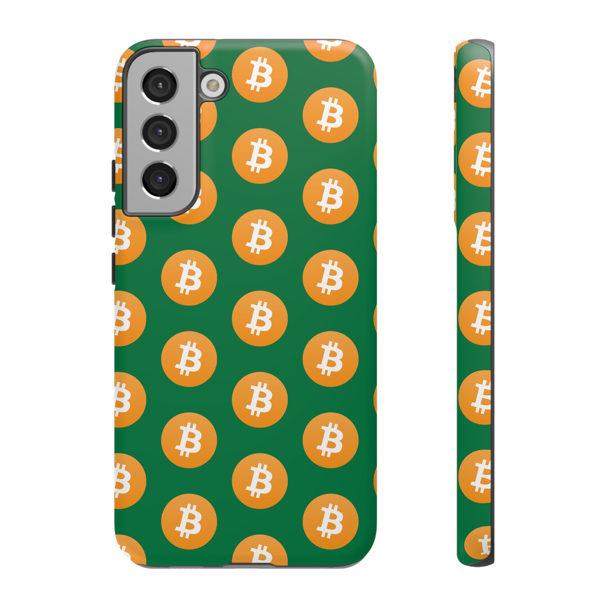 Phone Tough Case - Bitcoin Green Background
