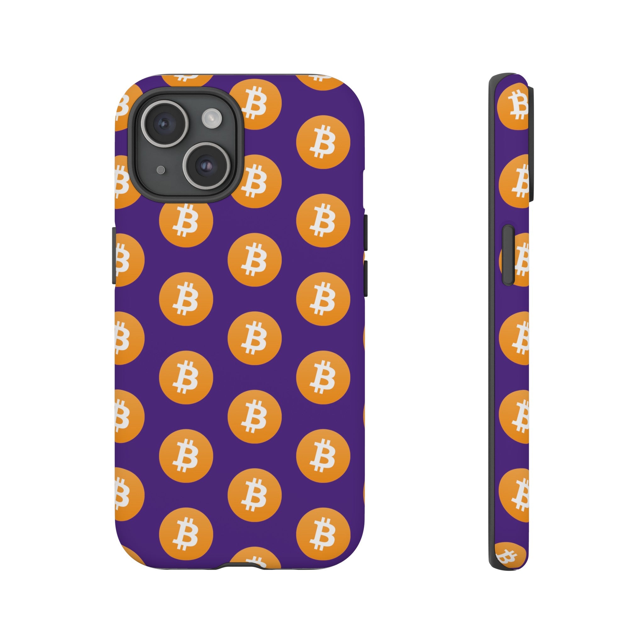 Phone Tough Cases - Bitcoin Purple Background