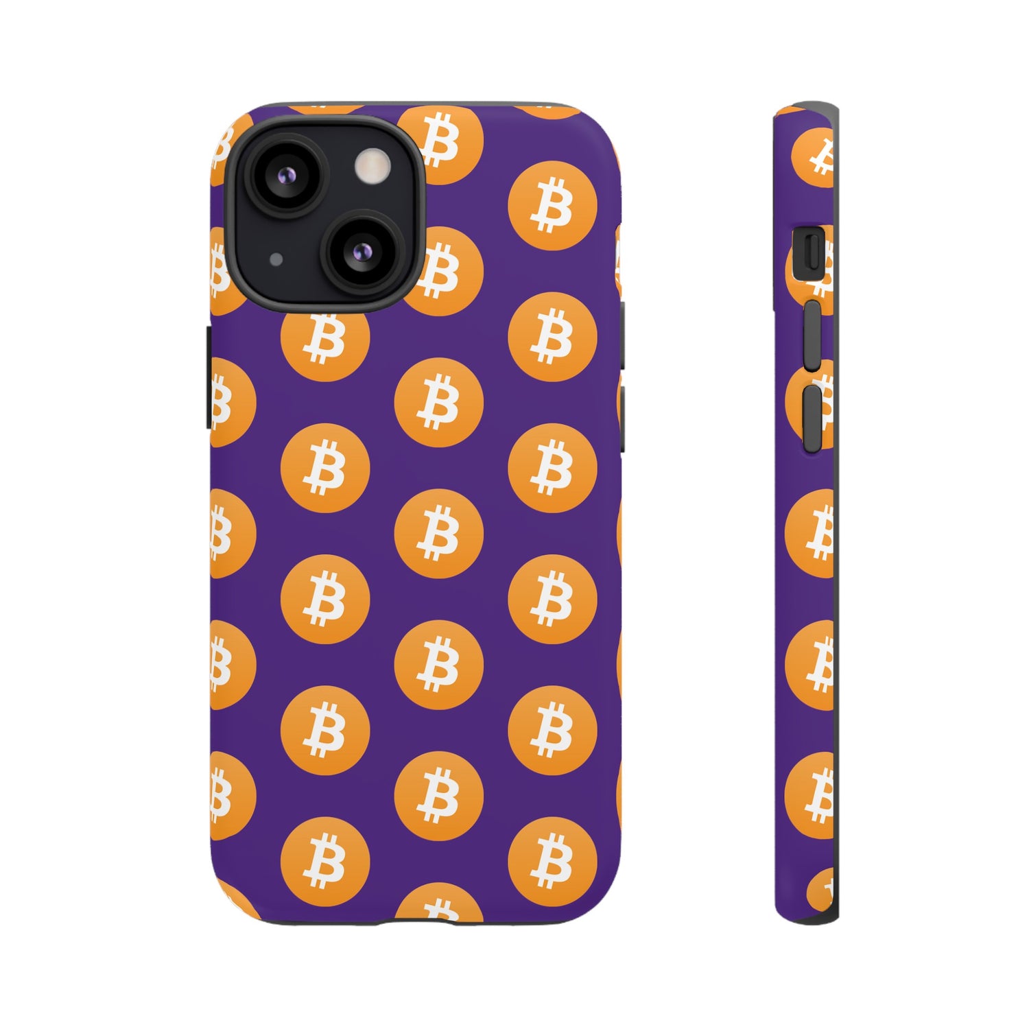 Phone Tough Cases - Bitcoin Purple Background