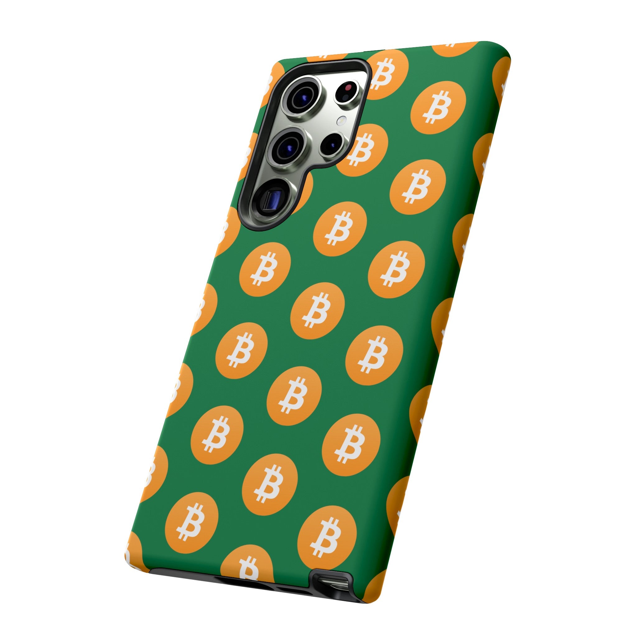 Phone Tough Case - Bitcoin Green Background