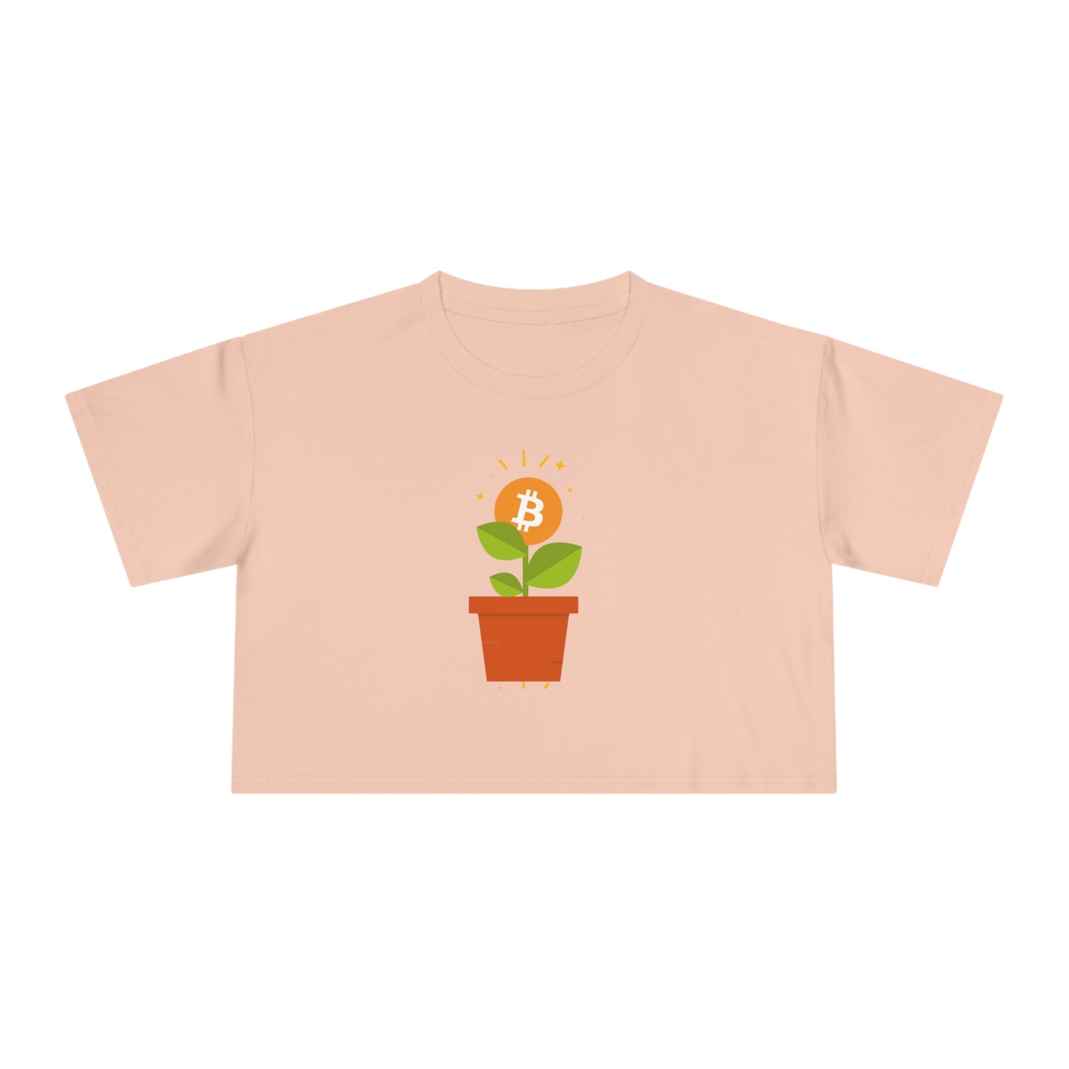 Crop Tee - Bitcoin Flower Pot
