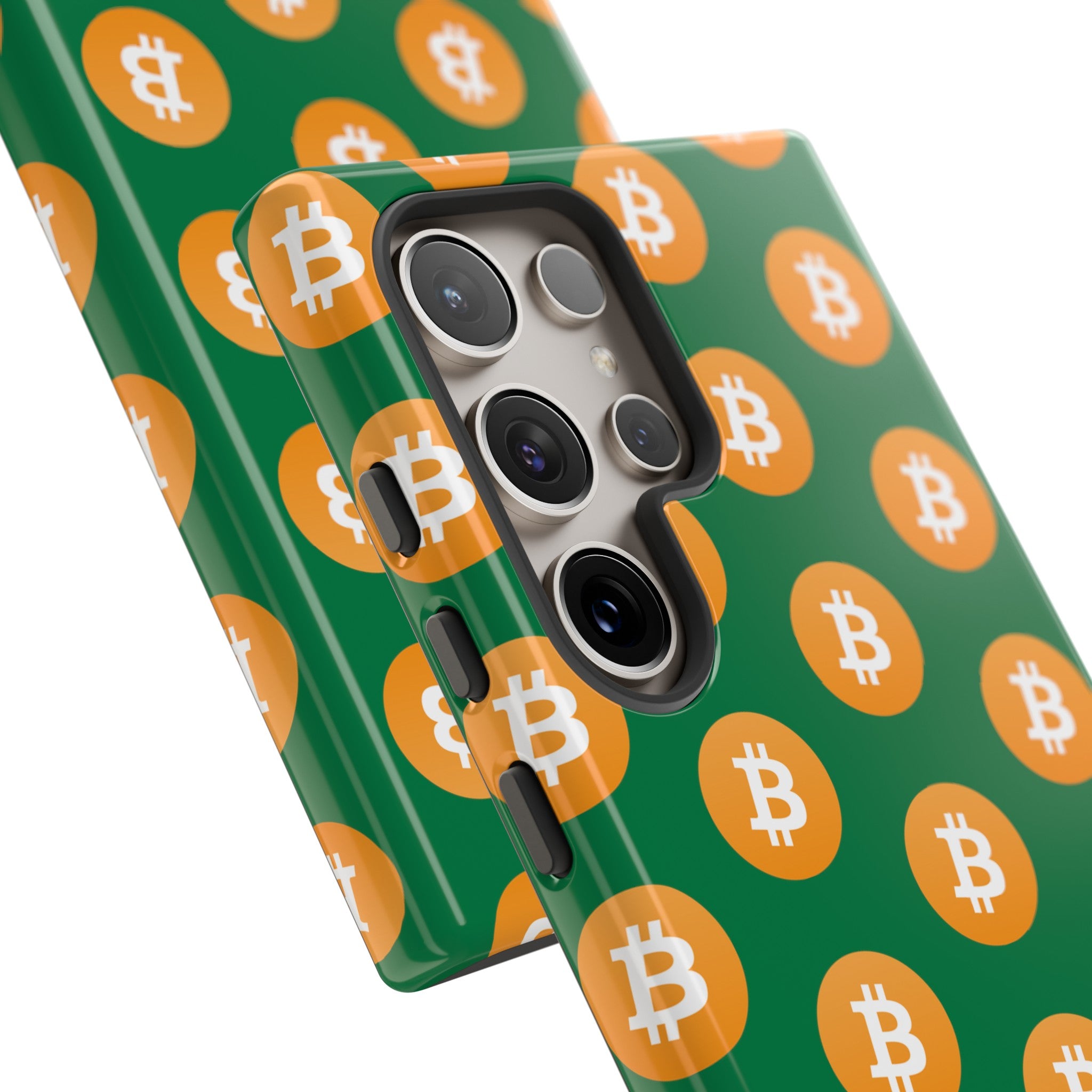 Phone Tough Case - Bitcoin Green Background