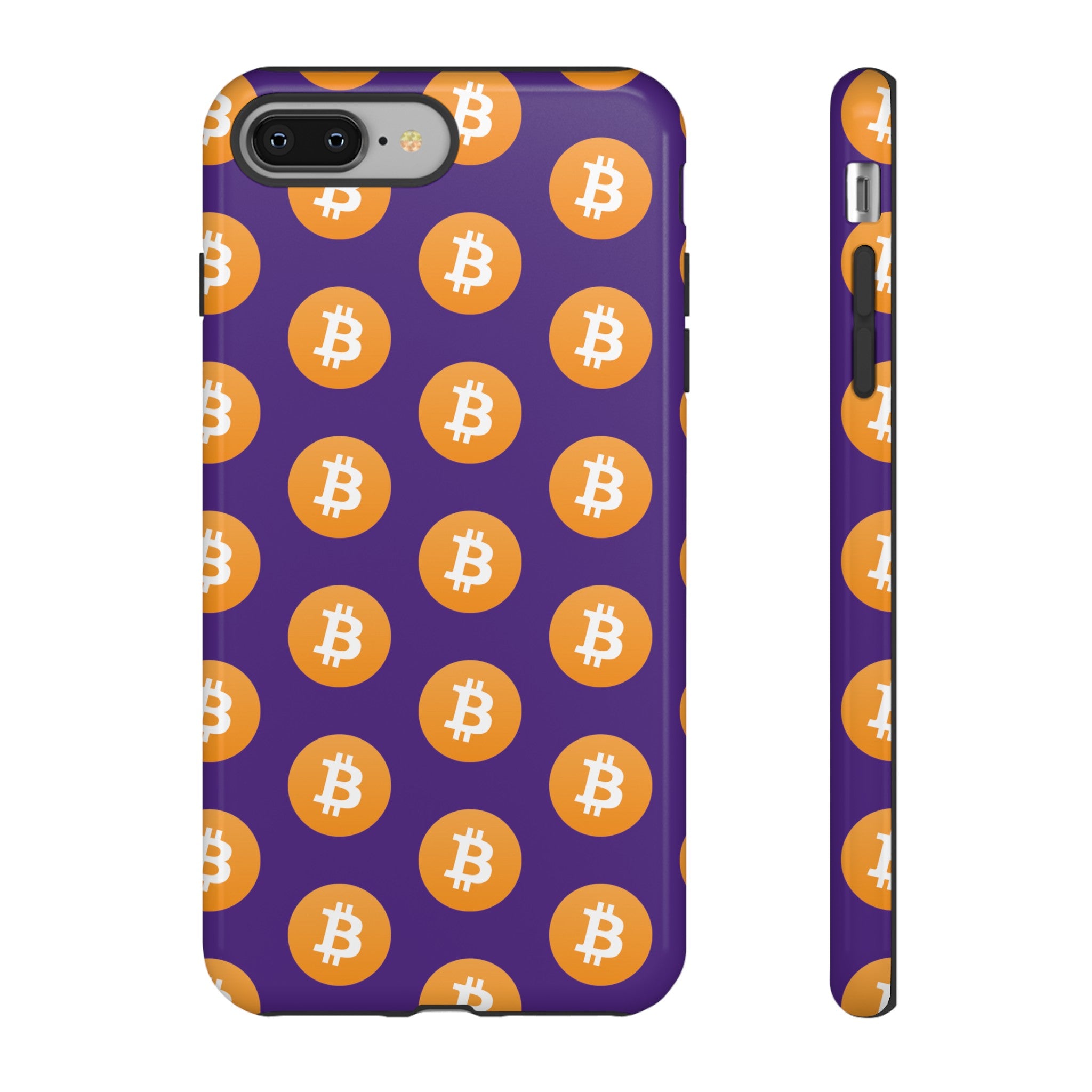 Phone Tough Cases - Bitcoin Purple Background