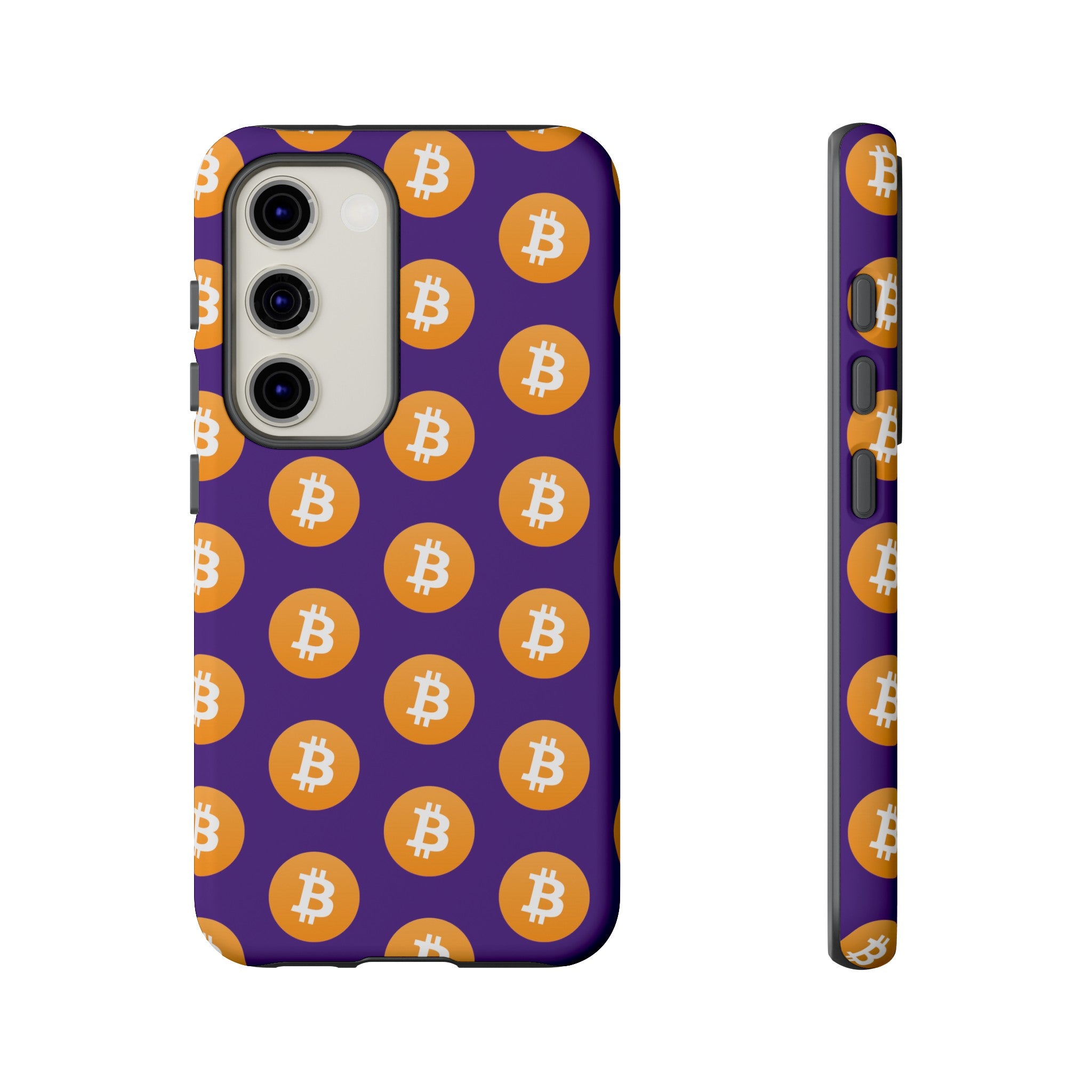 Phone Tough Cases - Bitcoin Purple Background