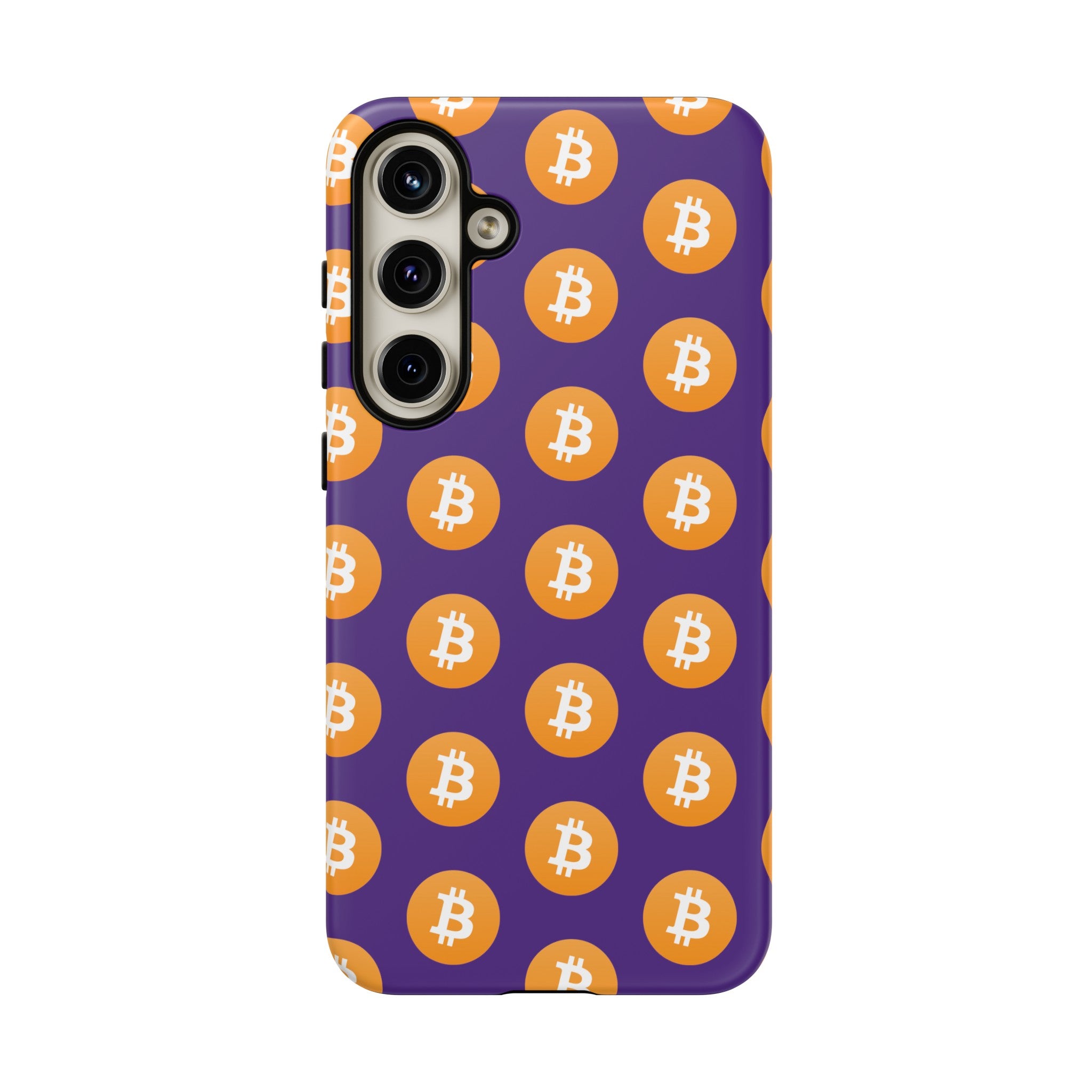 Phone Tough Cases - Bitcoin Purple Background