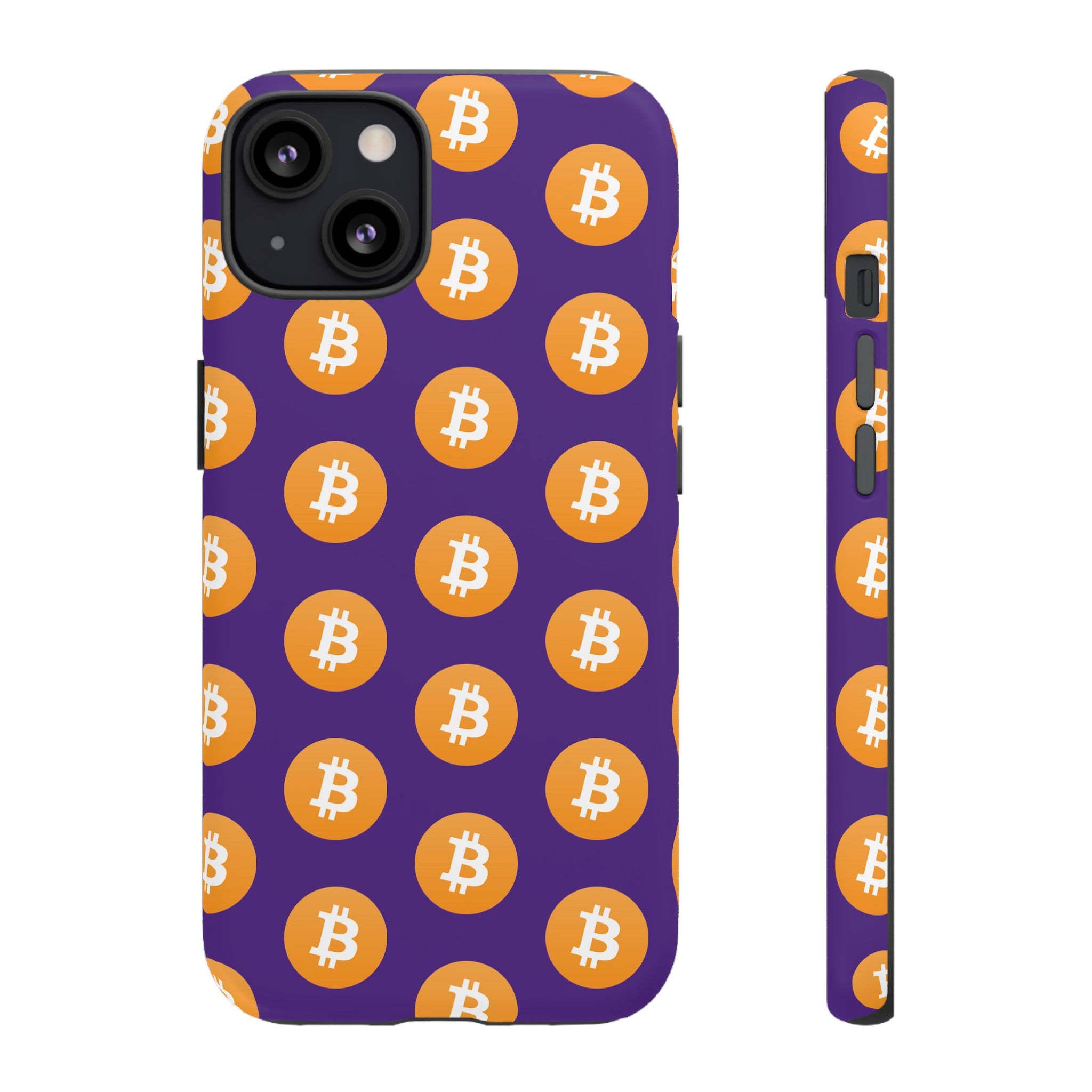 Phone Tough Cases - Bitcoin Purple Background