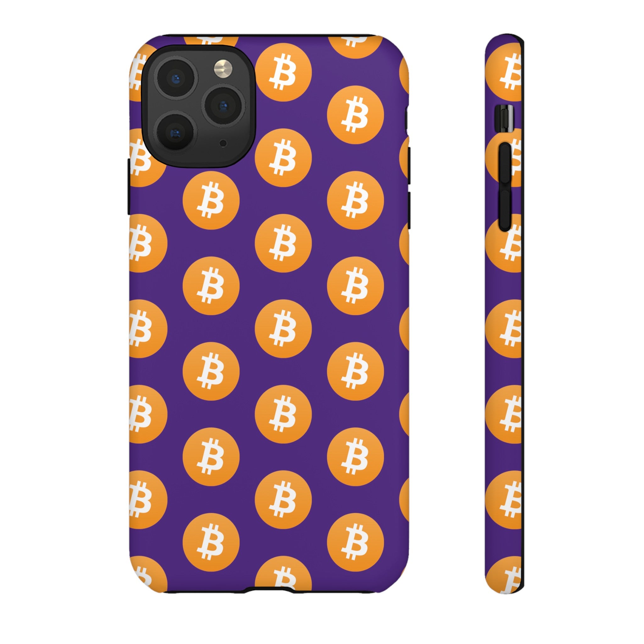 Phone Tough Cases - Bitcoin Purple Background