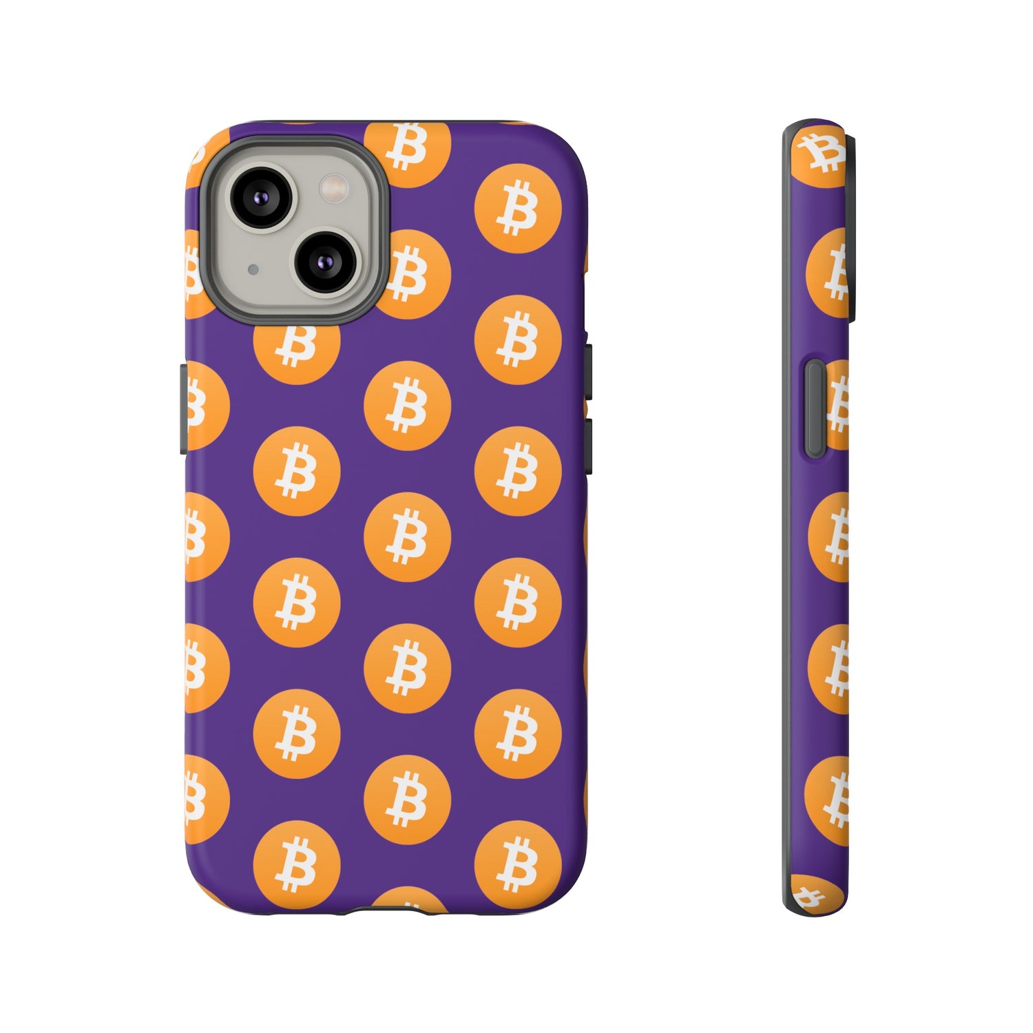 Phone Tough Cases - Bitcoin Purple Background