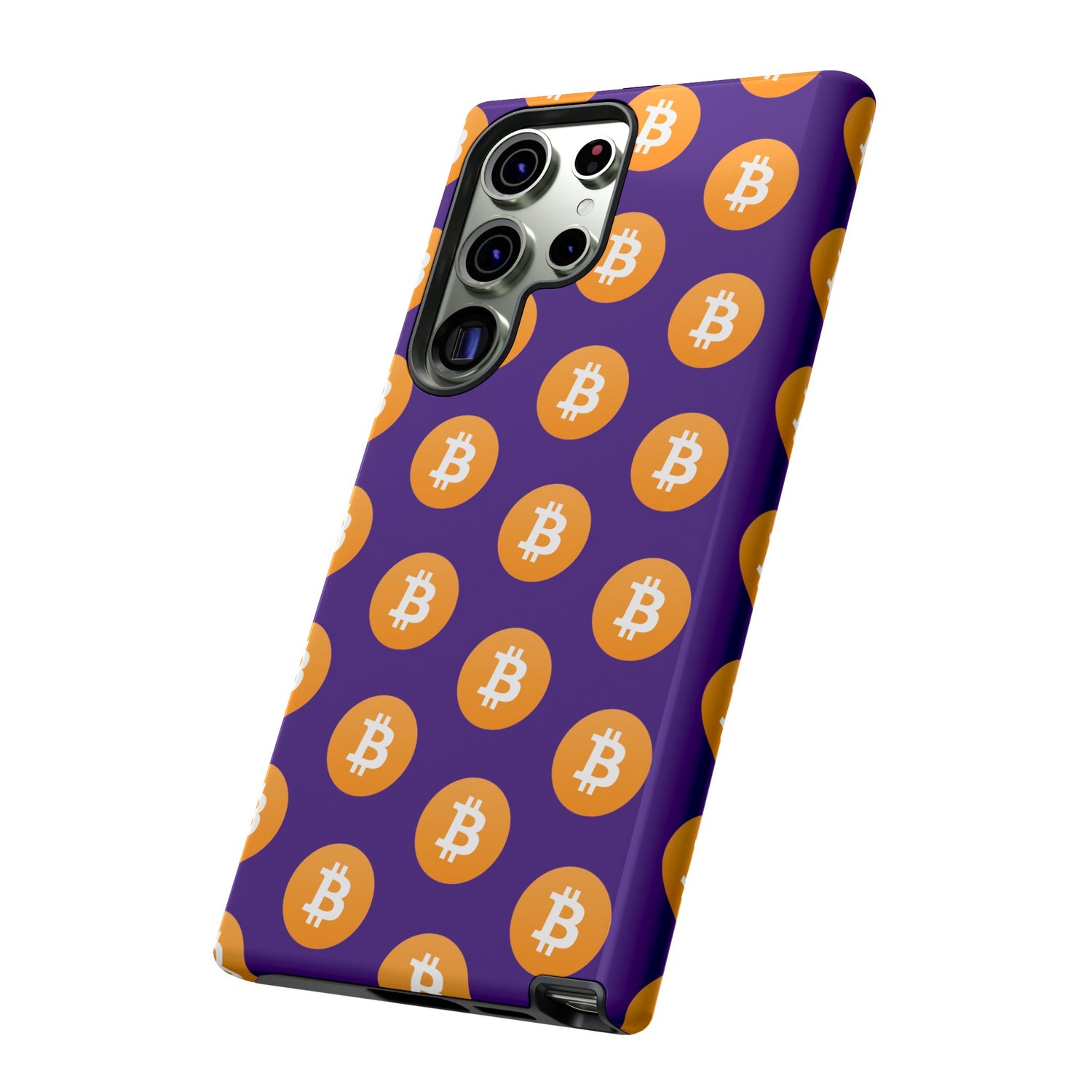 Phone Tough Cases - Bitcoin Purple Background