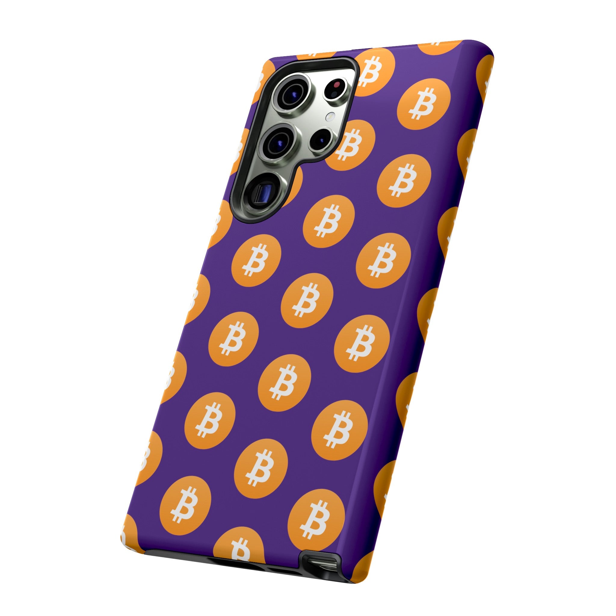 Phone Tough Cases - Bitcoin Purple Background