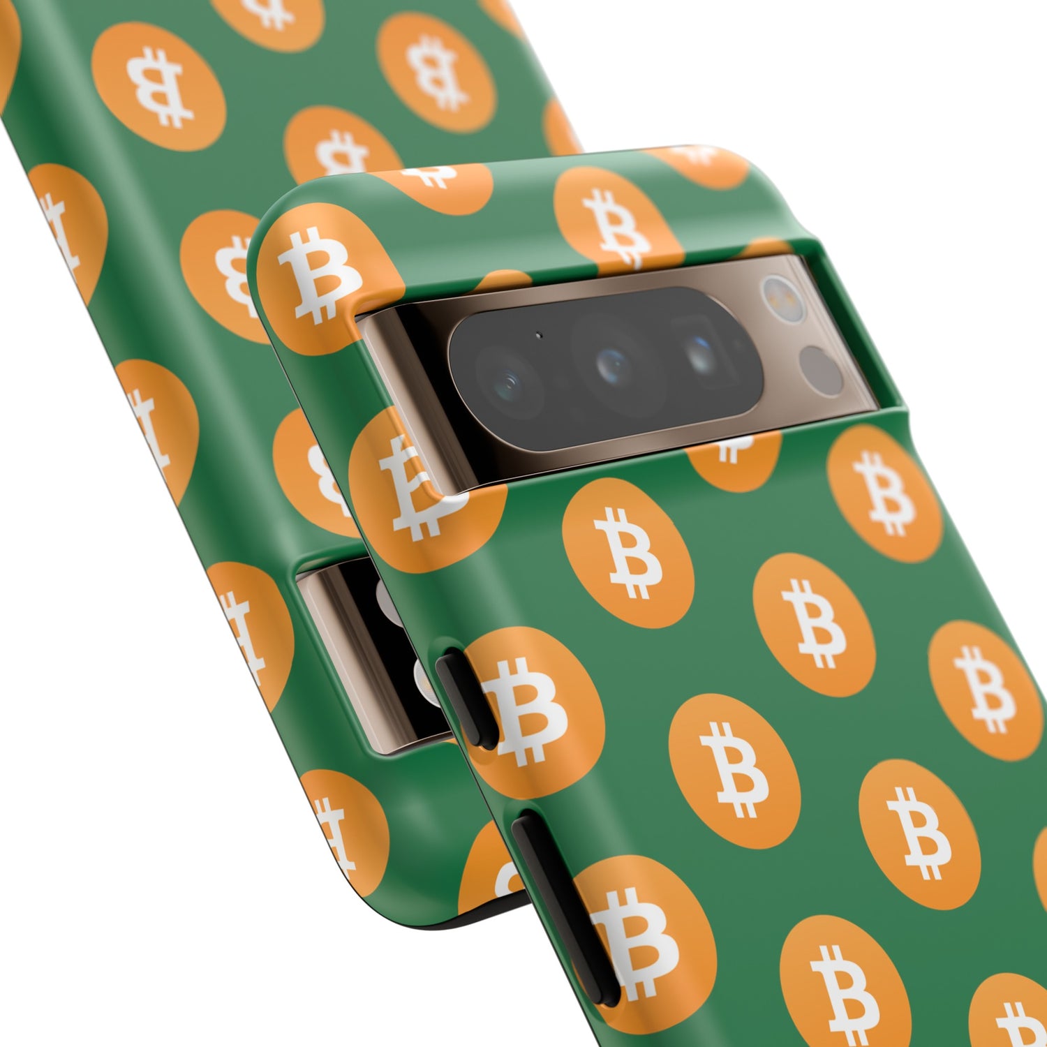 Phone Tough Case - Bitcoin Green Background