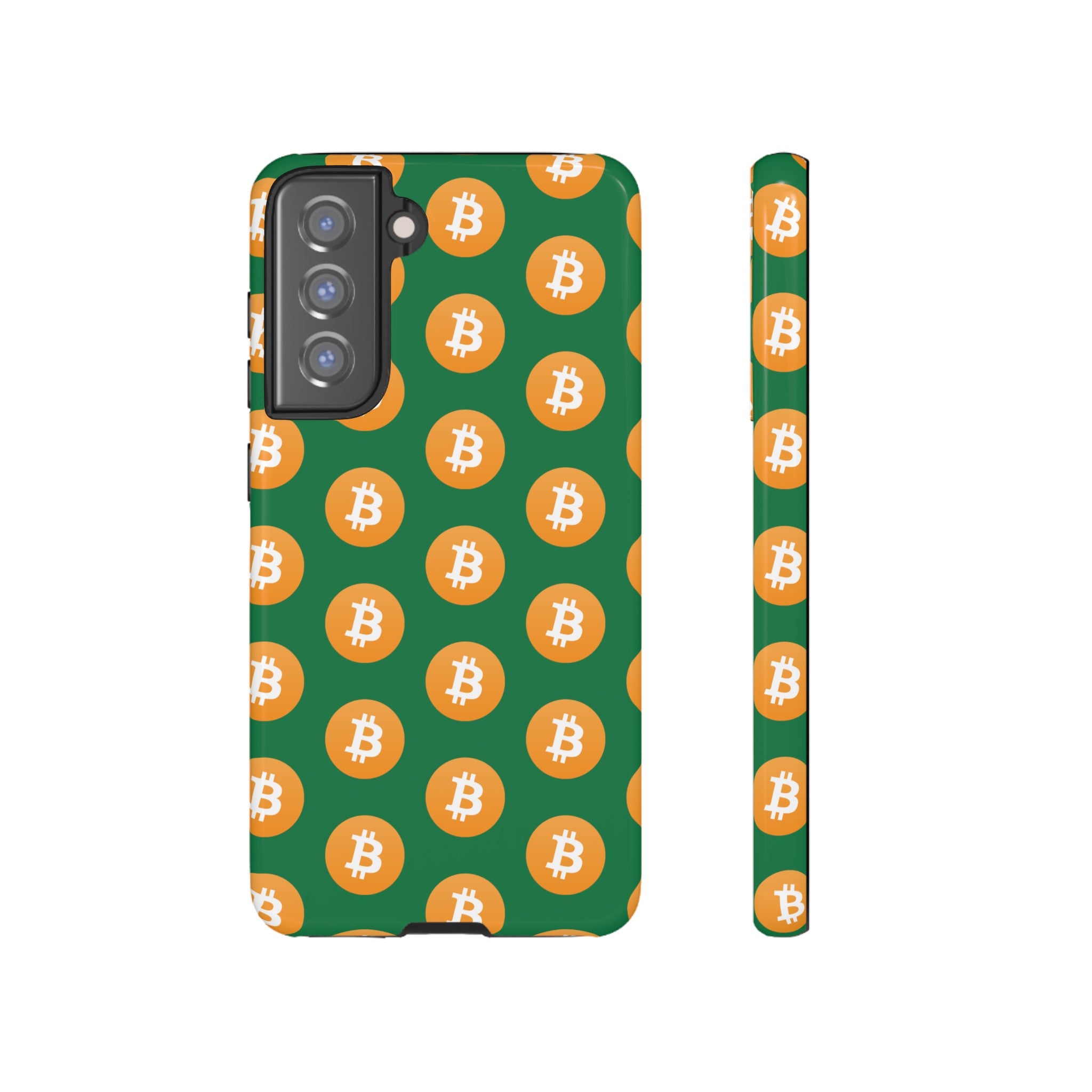 Phone Tough Case - Bitcoin Green Background