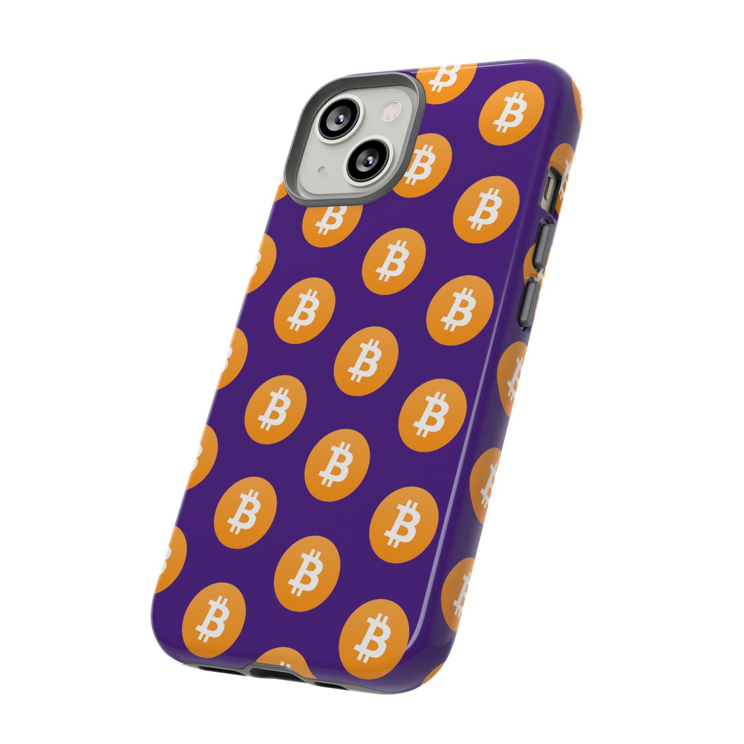 Phone Tough Cases - Bitcoin Purple Background