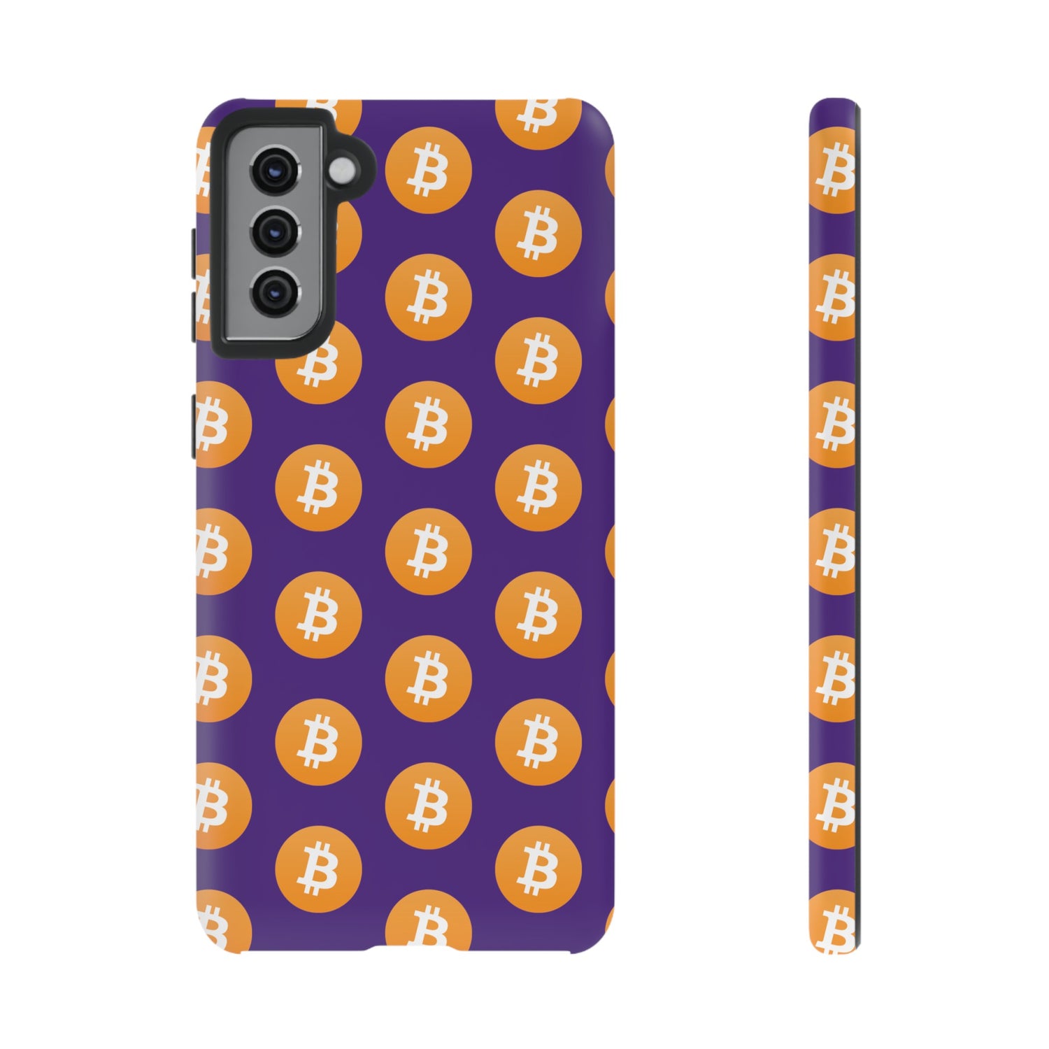 Phone Tough Cases - Bitcoin Purple Background