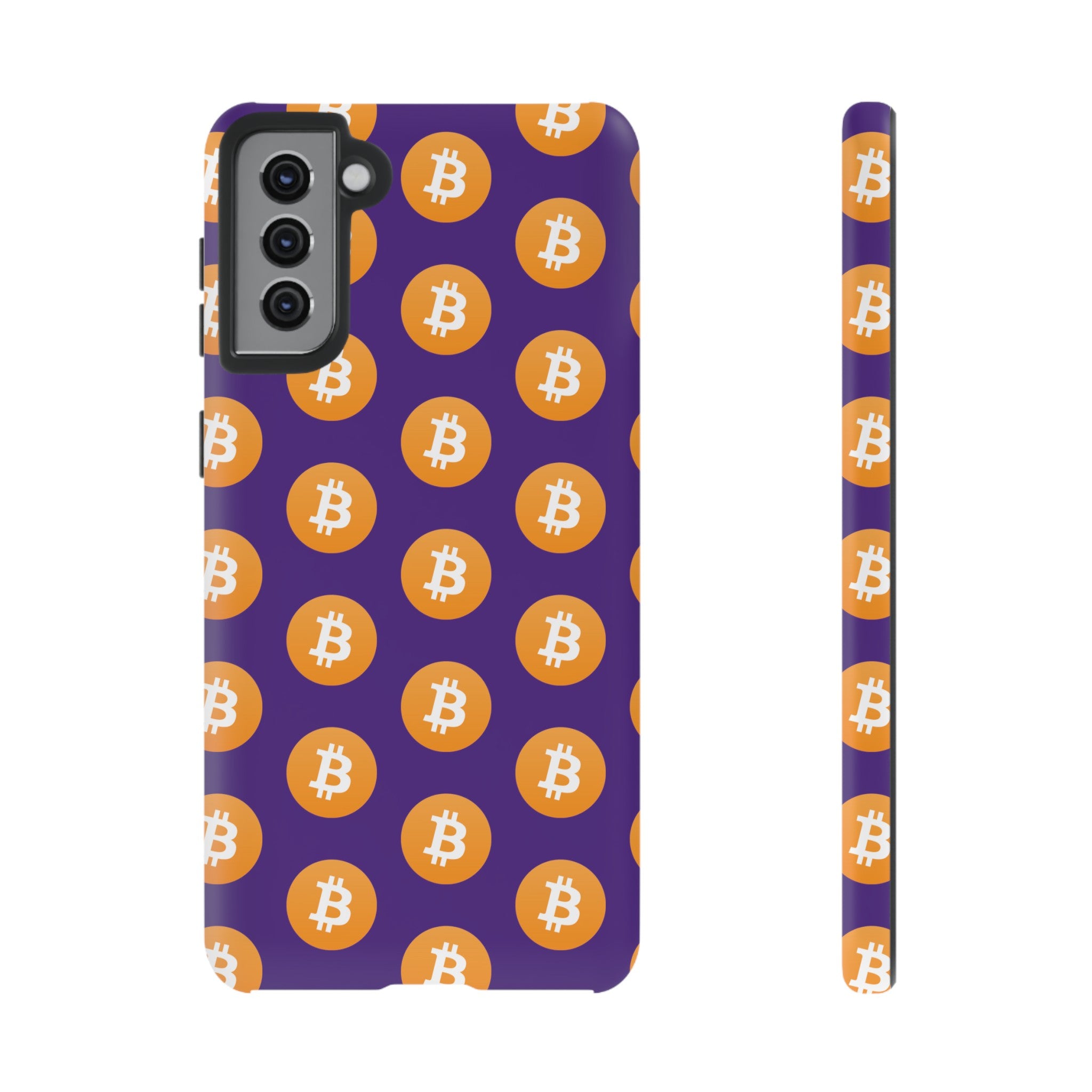 Phone Tough Cases - Bitcoin Purple Background