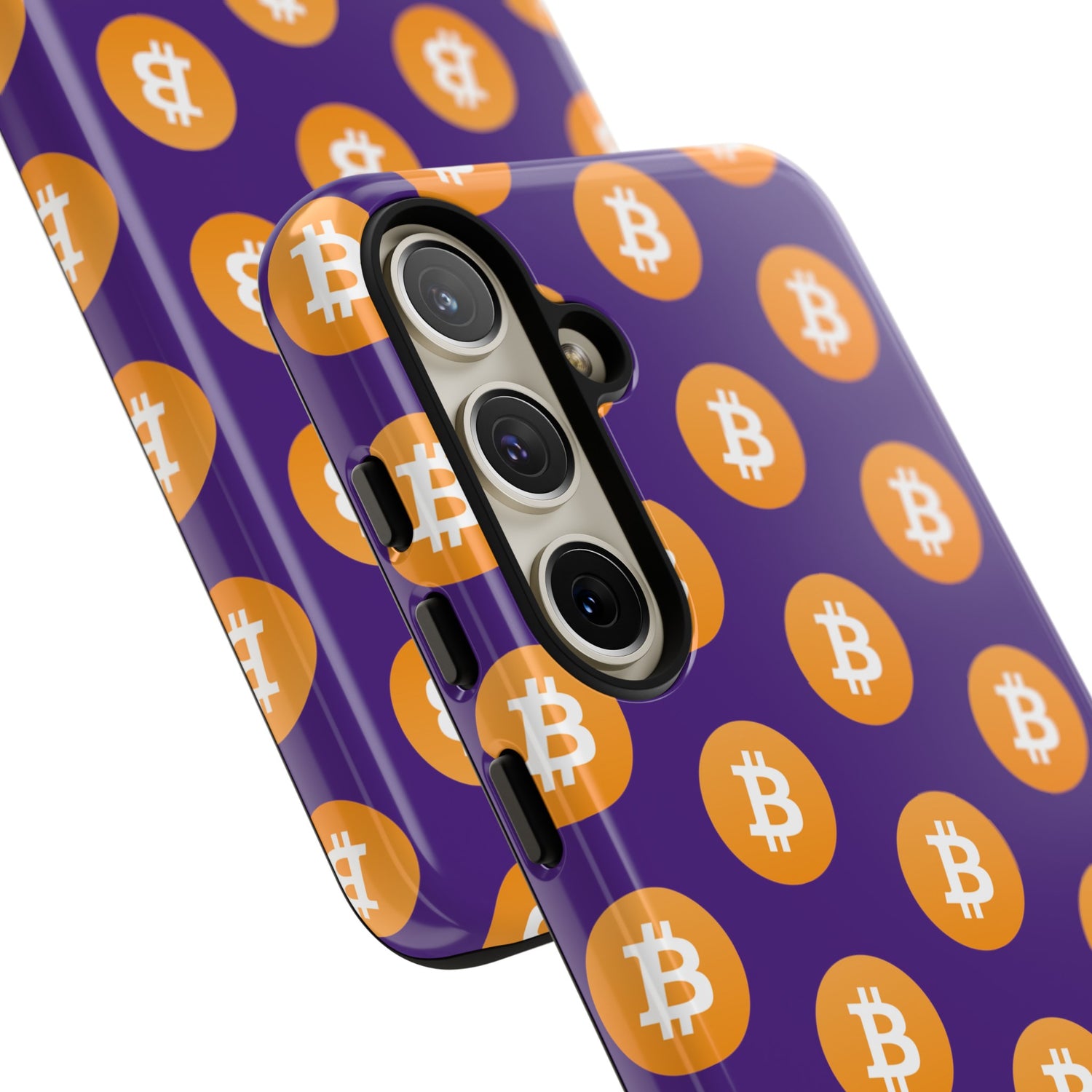 Phone Tough Cases - Bitcoin Purple Background
