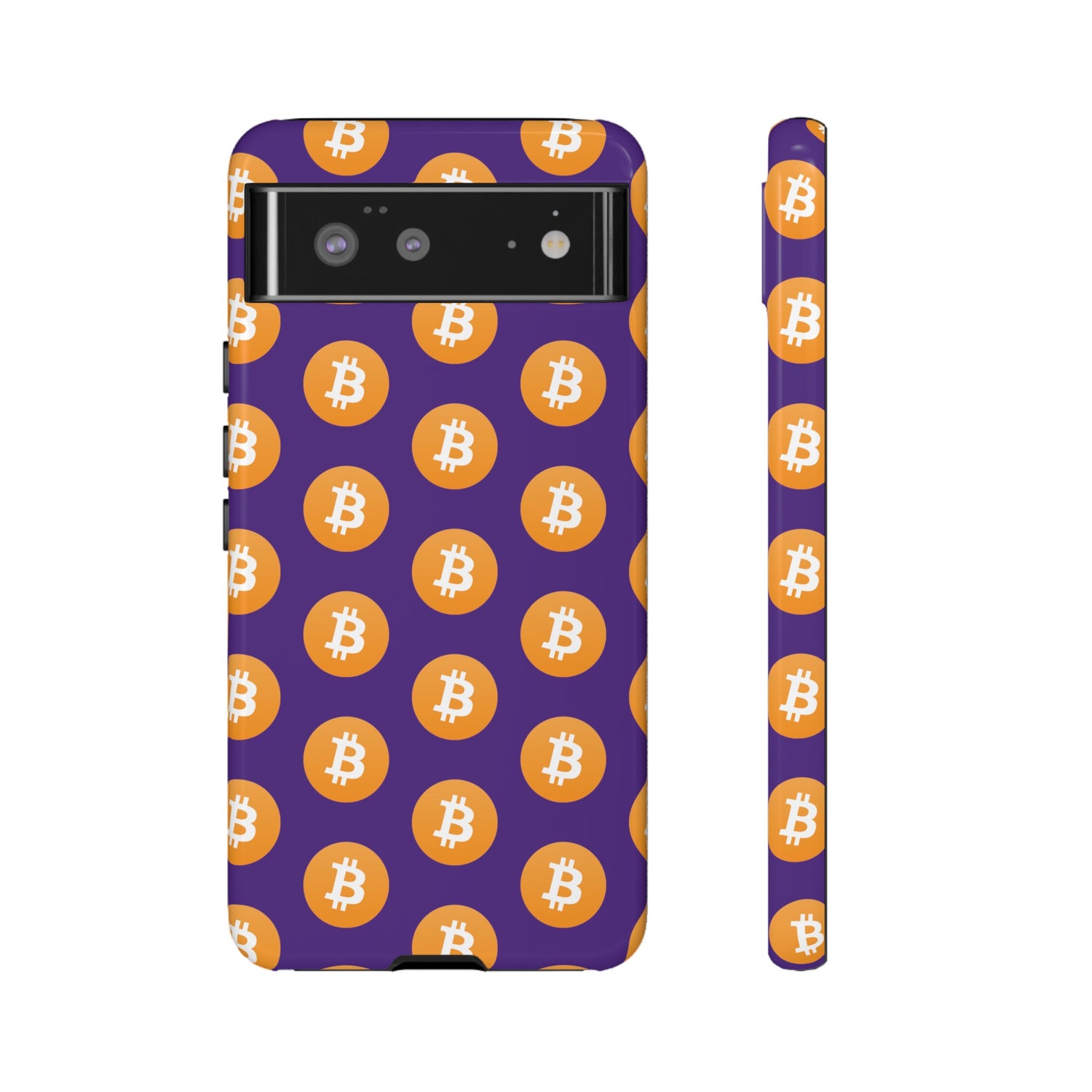 Phone Tough Cases - Bitcoin Purple Background