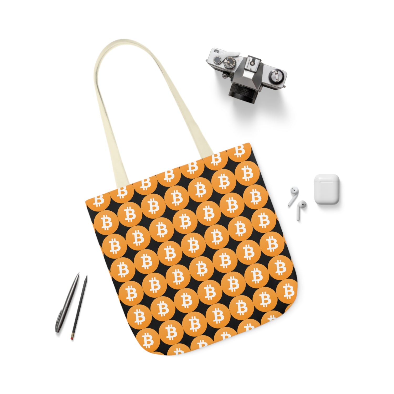 Canvas Tote Bag - Bitcoin Logo