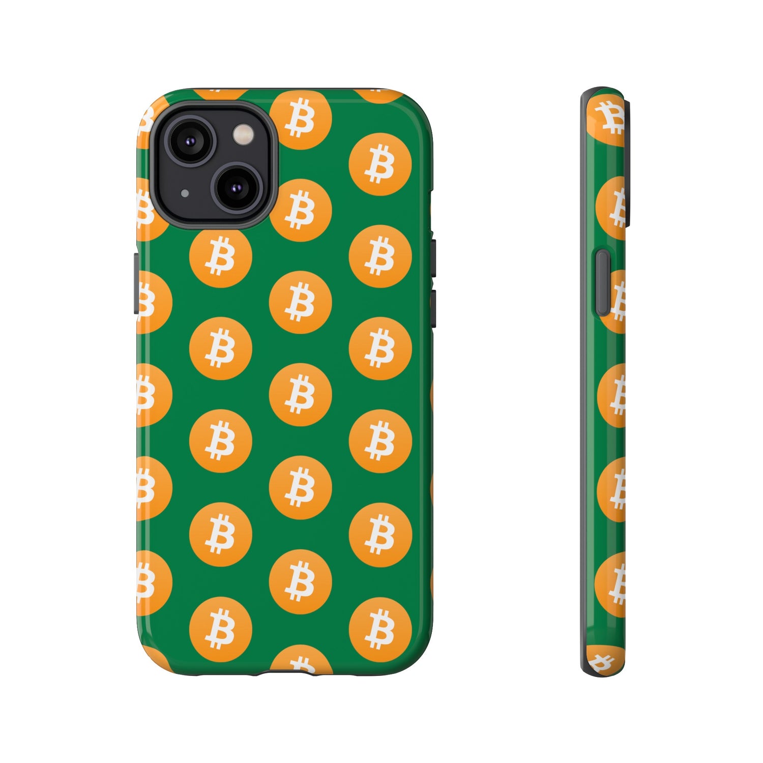 Phone Tough Case - Bitcoin Green Background