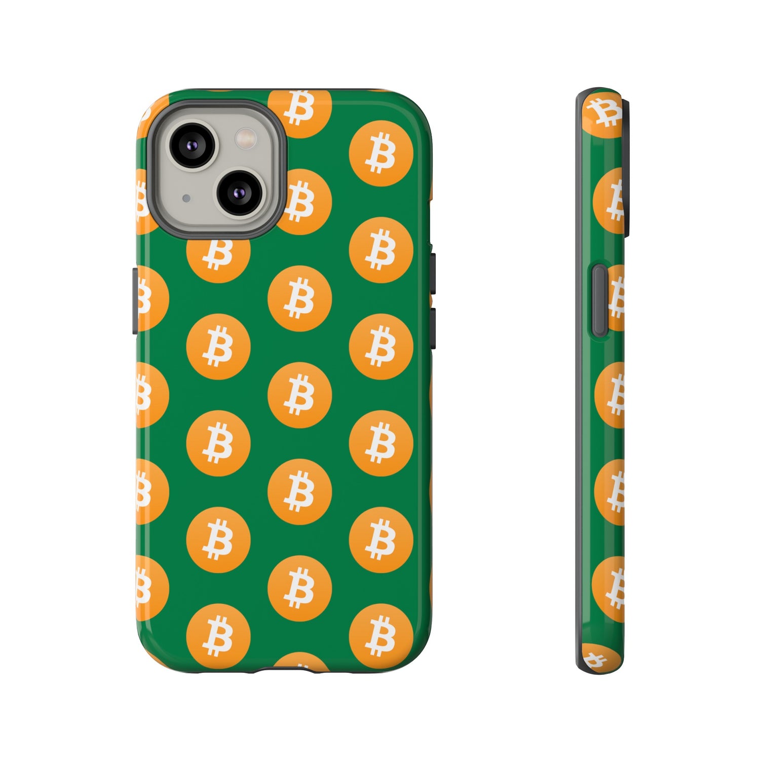 Phone Tough Case - Bitcoin Green Background