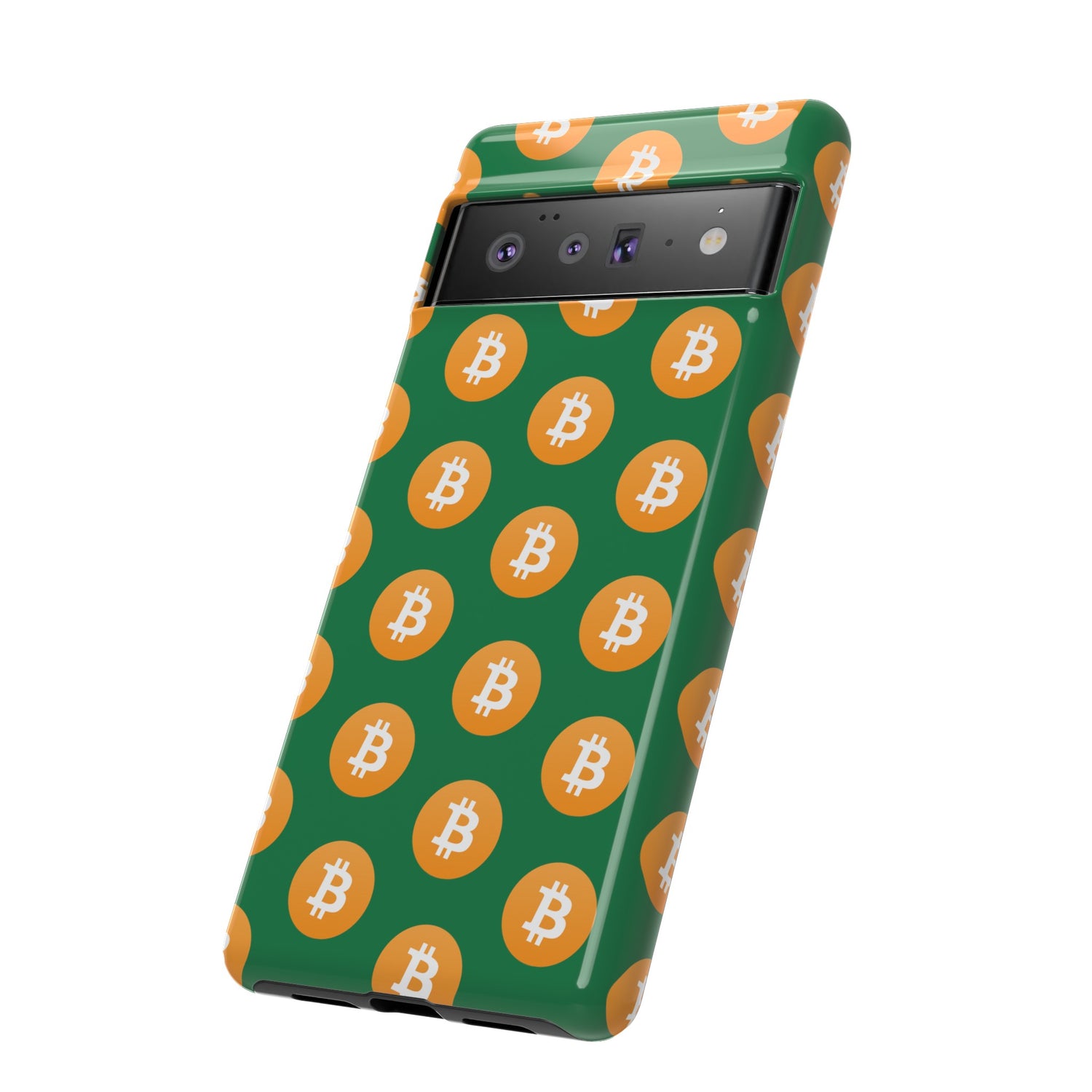 Phone Tough Case - Bitcoin Green Background