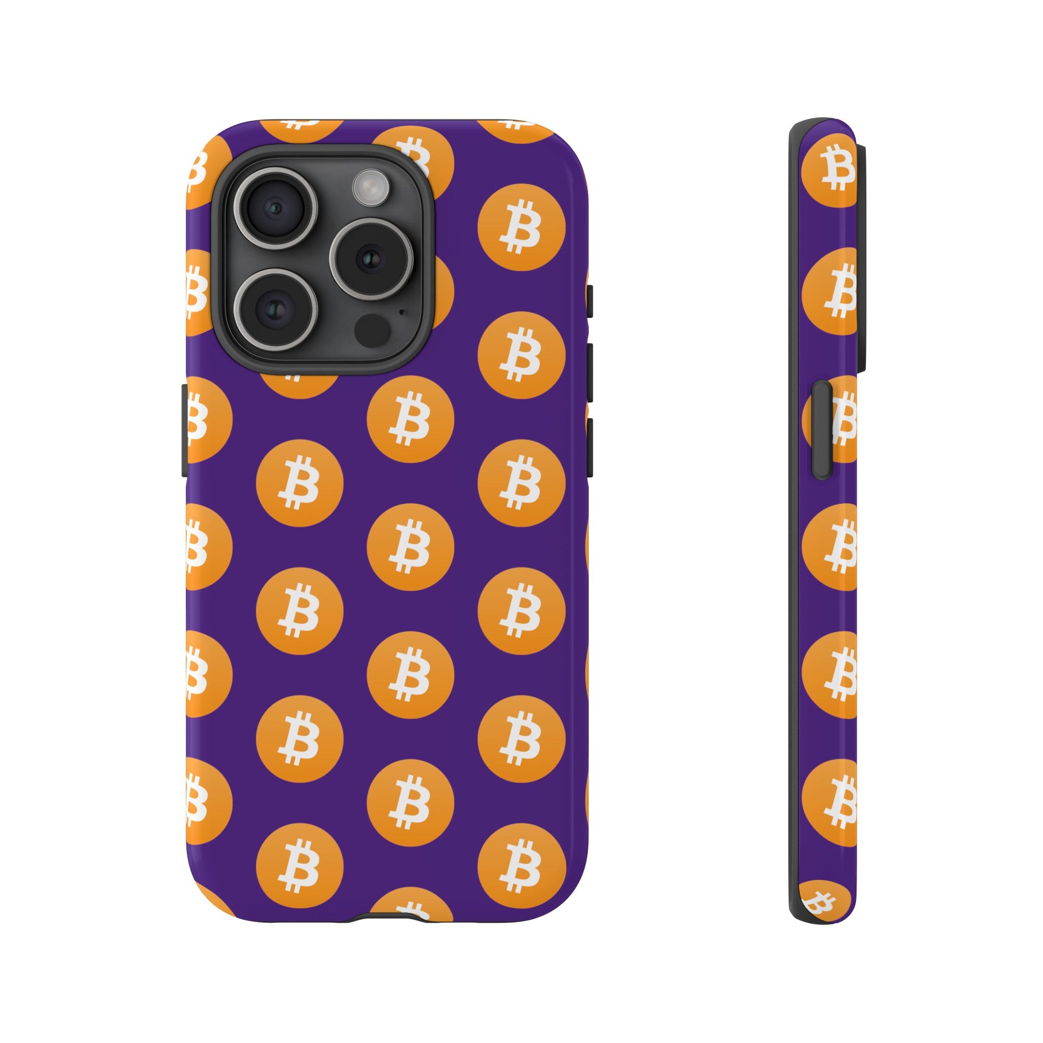 Phone Tough Cases - Bitcoin Purple Background
