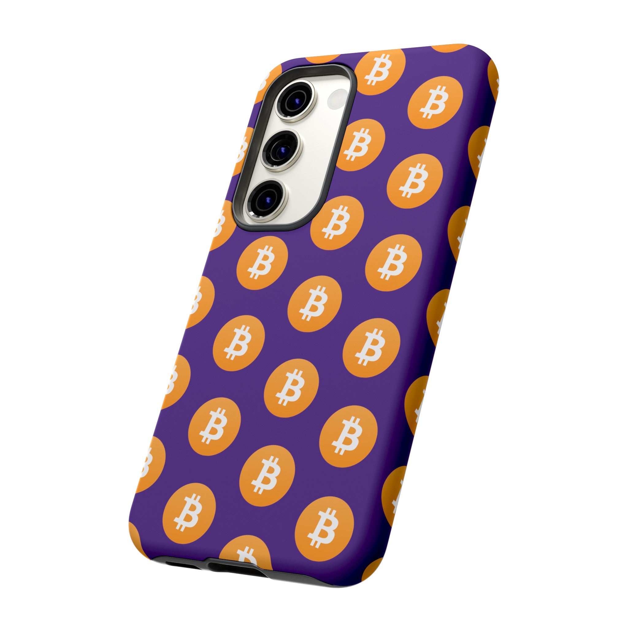 Phone Tough Cases - Bitcoin Purple Background