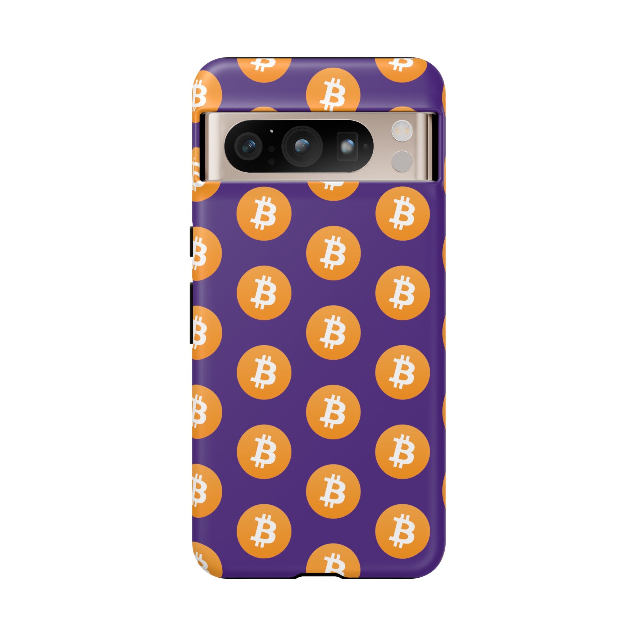 Phone Tough Cases - Bitcoin Purple Background