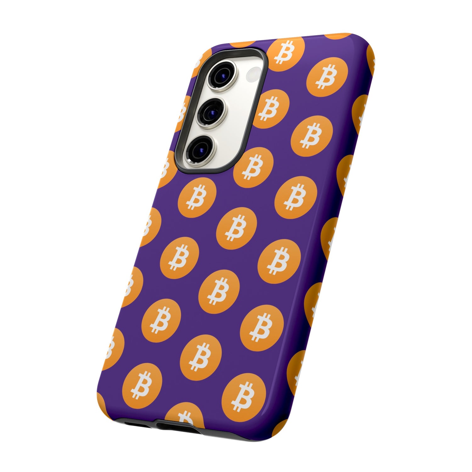 Phone Tough Cases - Bitcoin Purple Background