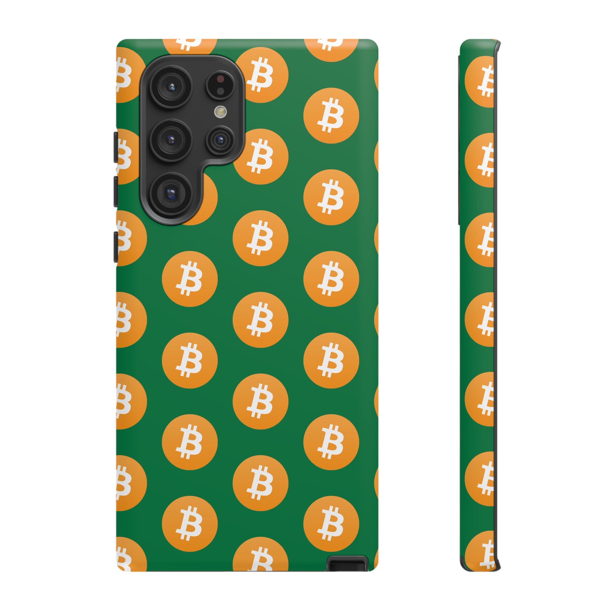Phone Tough Case - Bitcoin Green Background