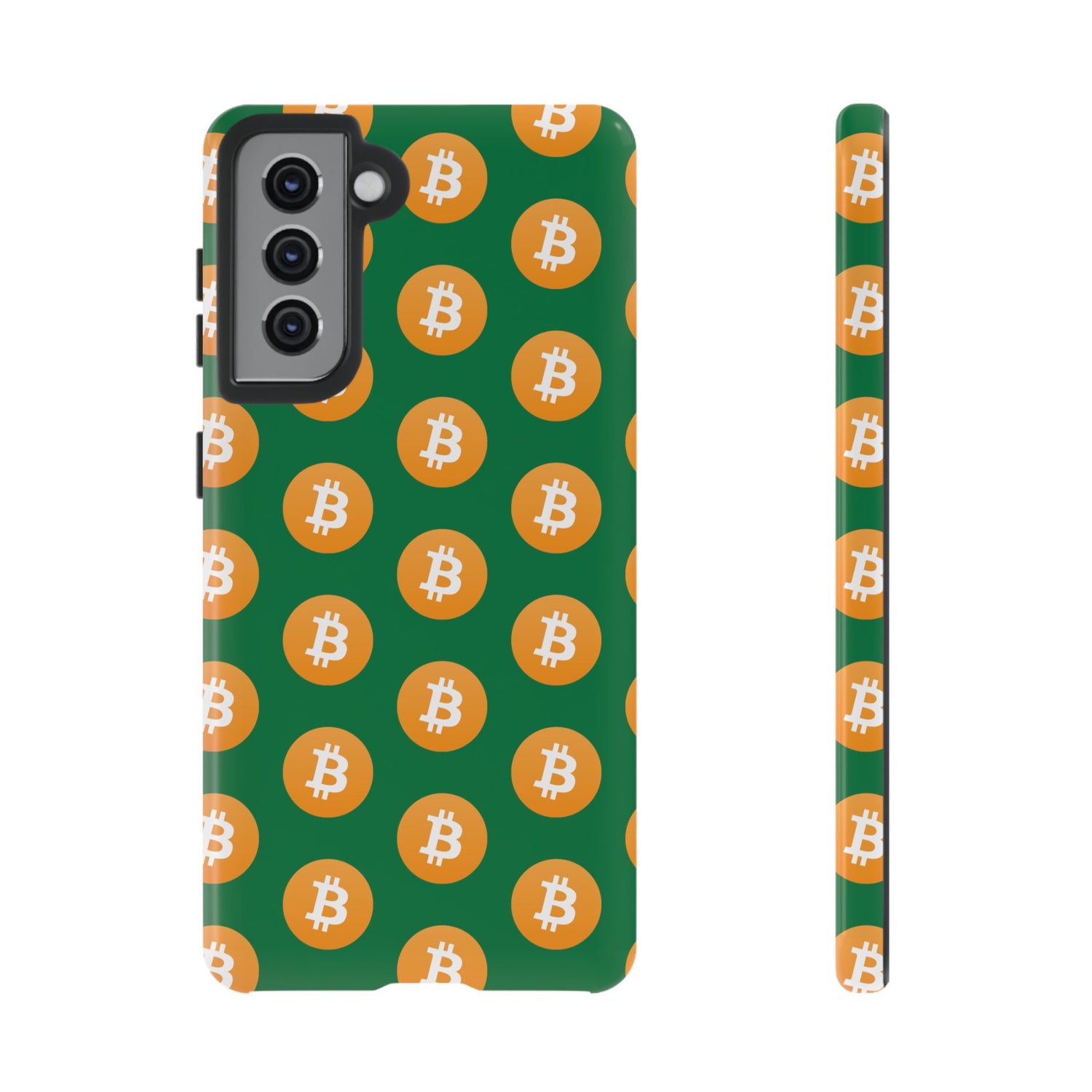 Phone Tough Case - Bitcoin Green Background