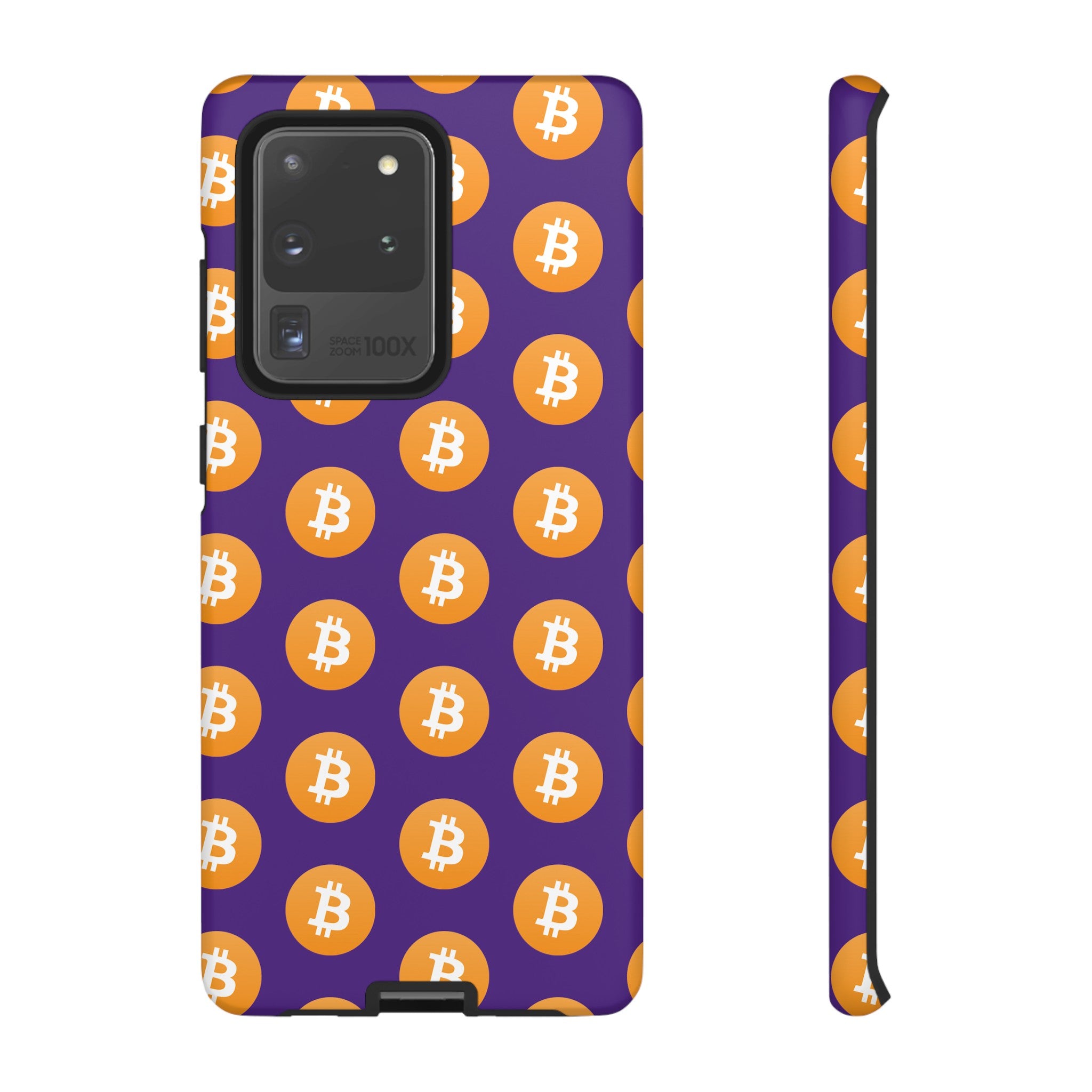 Phone Tough Cases - Bitcoin Purple Background