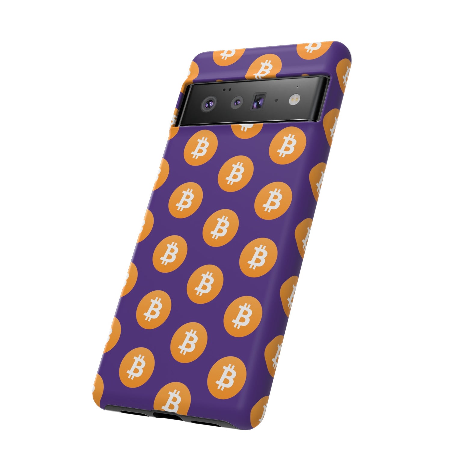 Phone Tough Cases - Bitcoin Purple Background